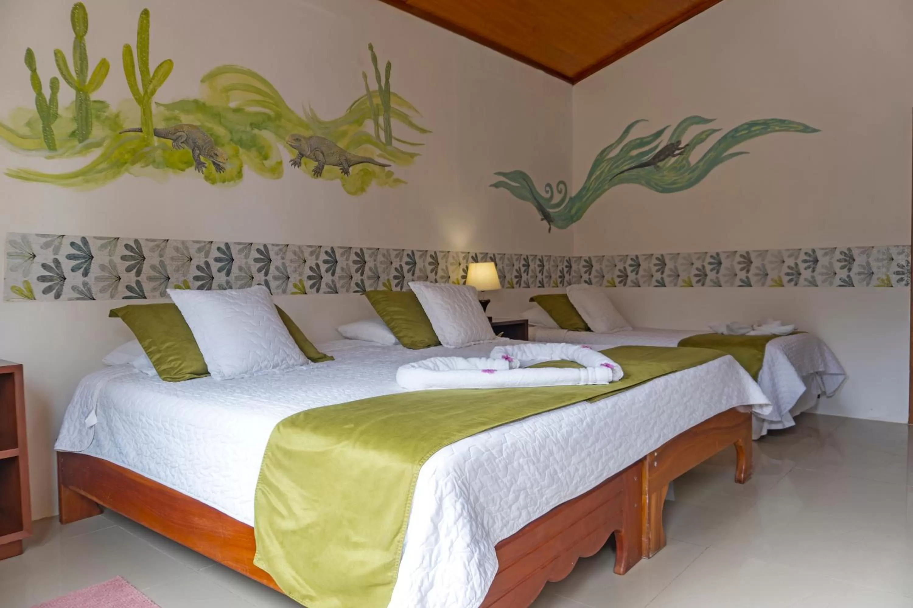 Bed in Hotel Coral Blanco with high speed internet Starlink