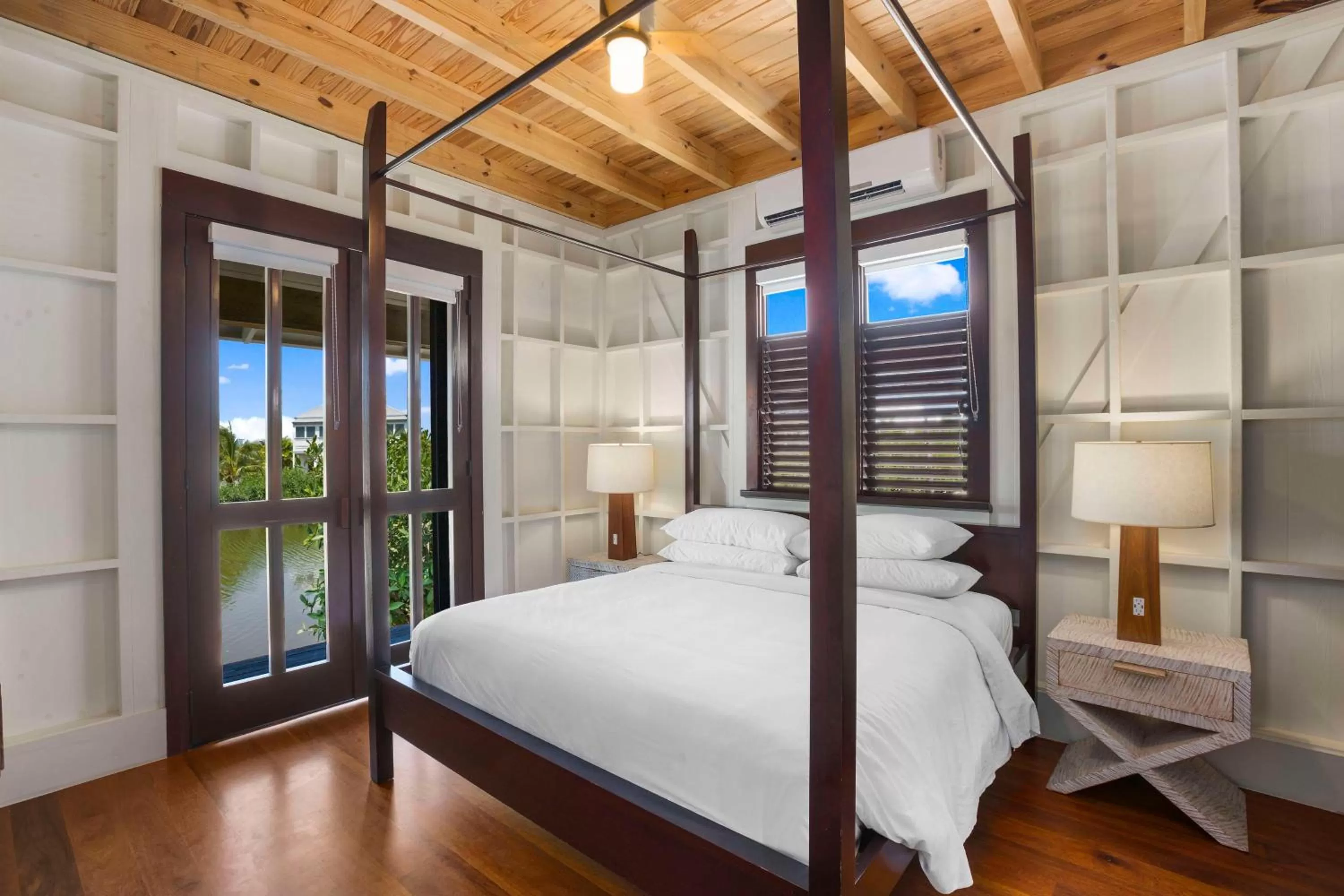 View (from property/room), Bed in Mahogany Bay Resort and Beach Club, Curio Collection