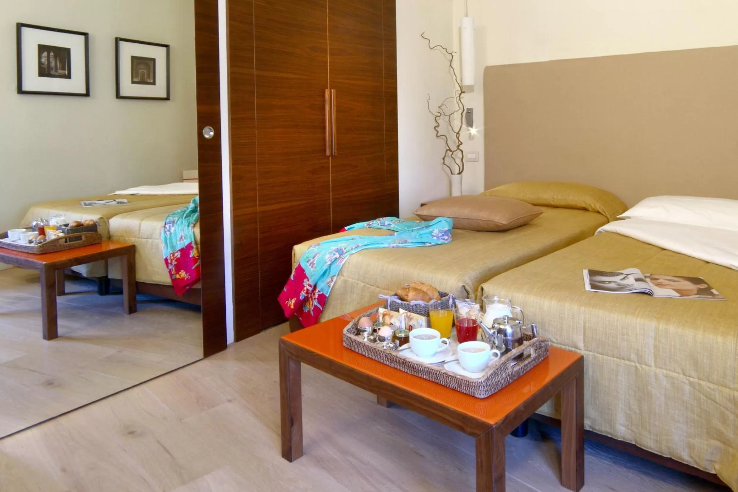 Bed in Hotel Adriano