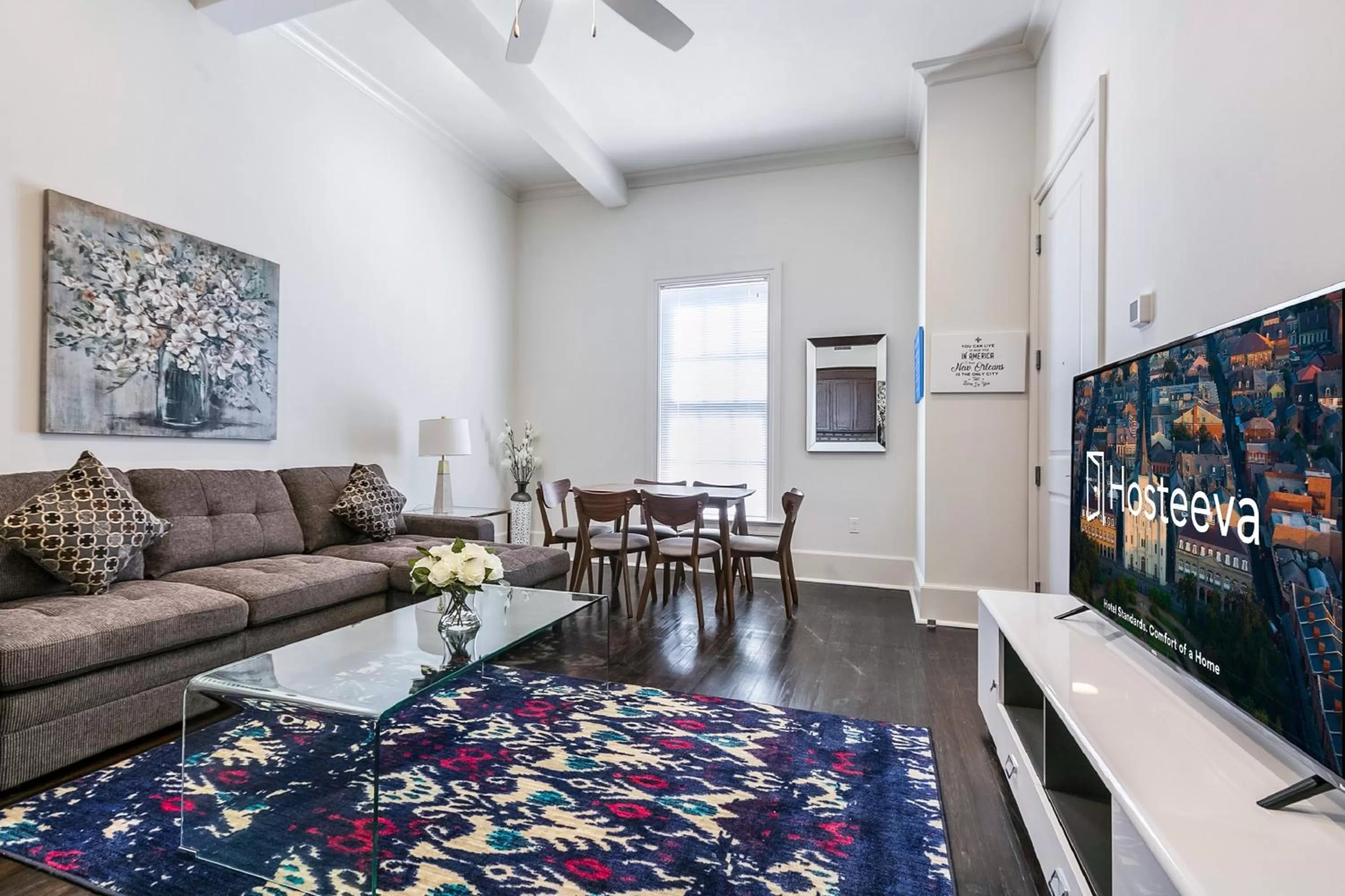 Living room in 1 and 2 BR Private Condos Steps Away From French Quarter
