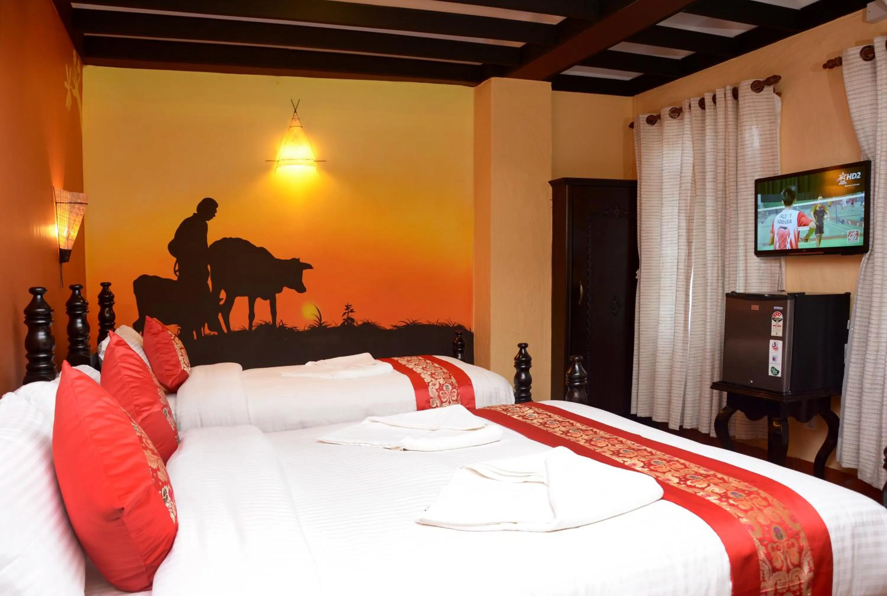 Bed in Kasthamandap Boutique Hotel