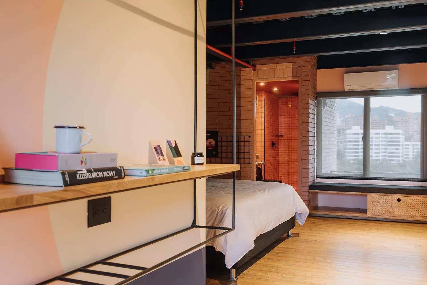 View (from property/room), Bed in The Somos Beats Hotel & Rooftop