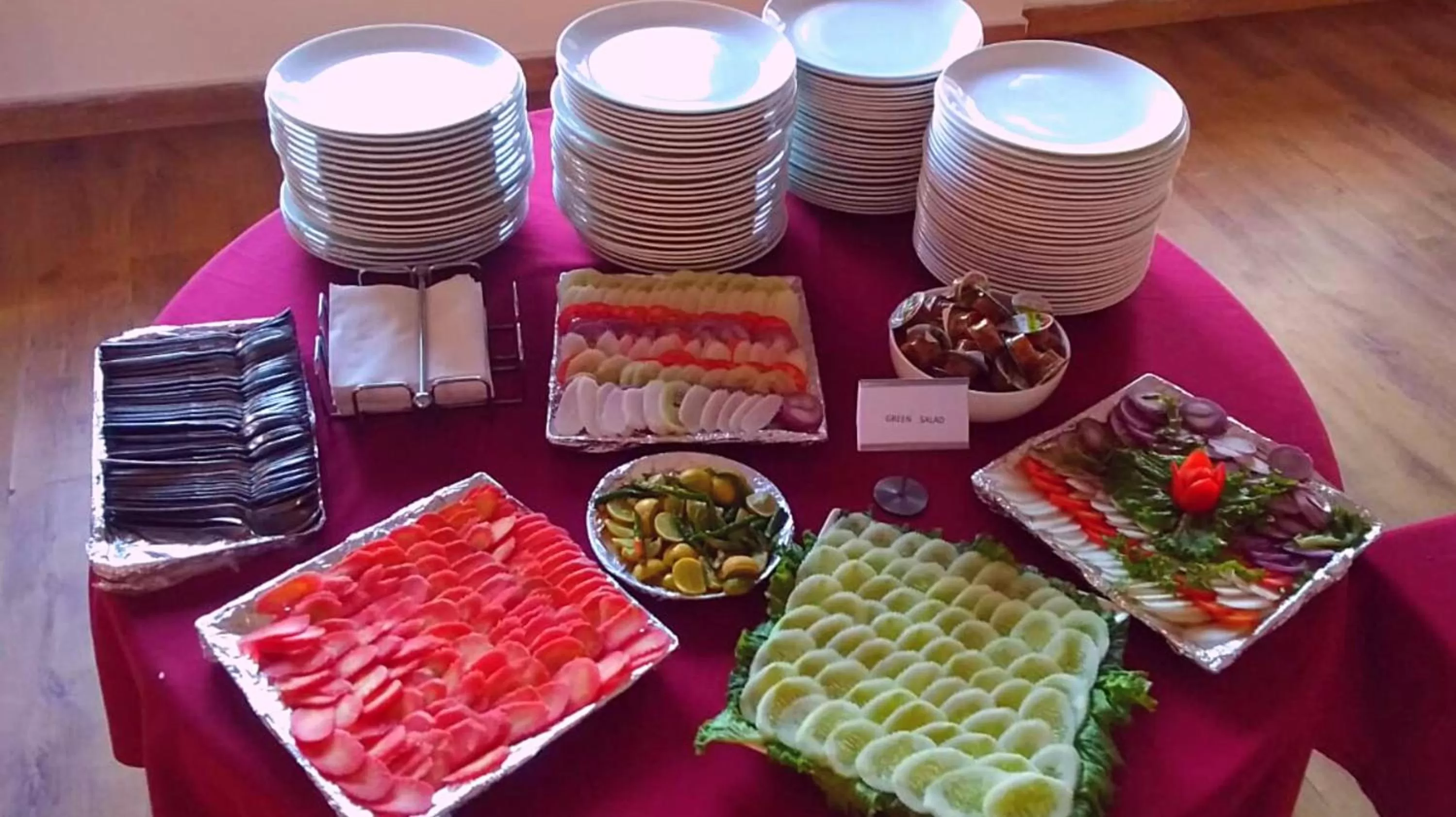 Buffet breakfast in Pyramid Home Divine - A Wellness Resort