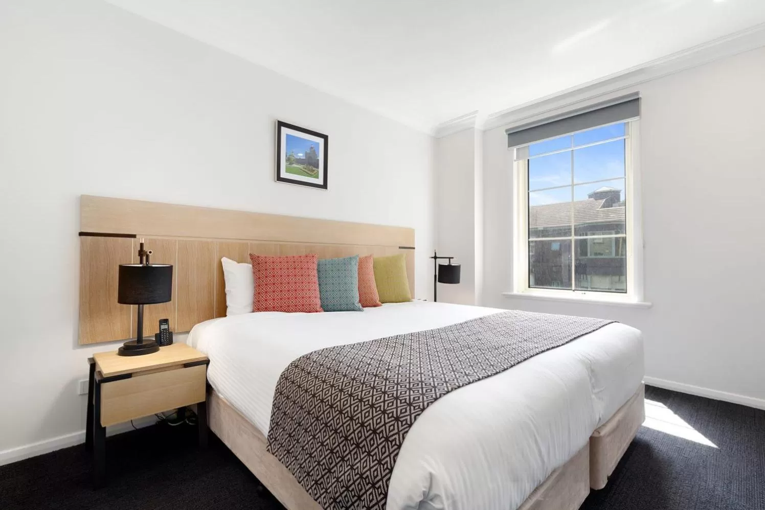 Bedroom, Bed in South Yarra Central Apartment Hotel