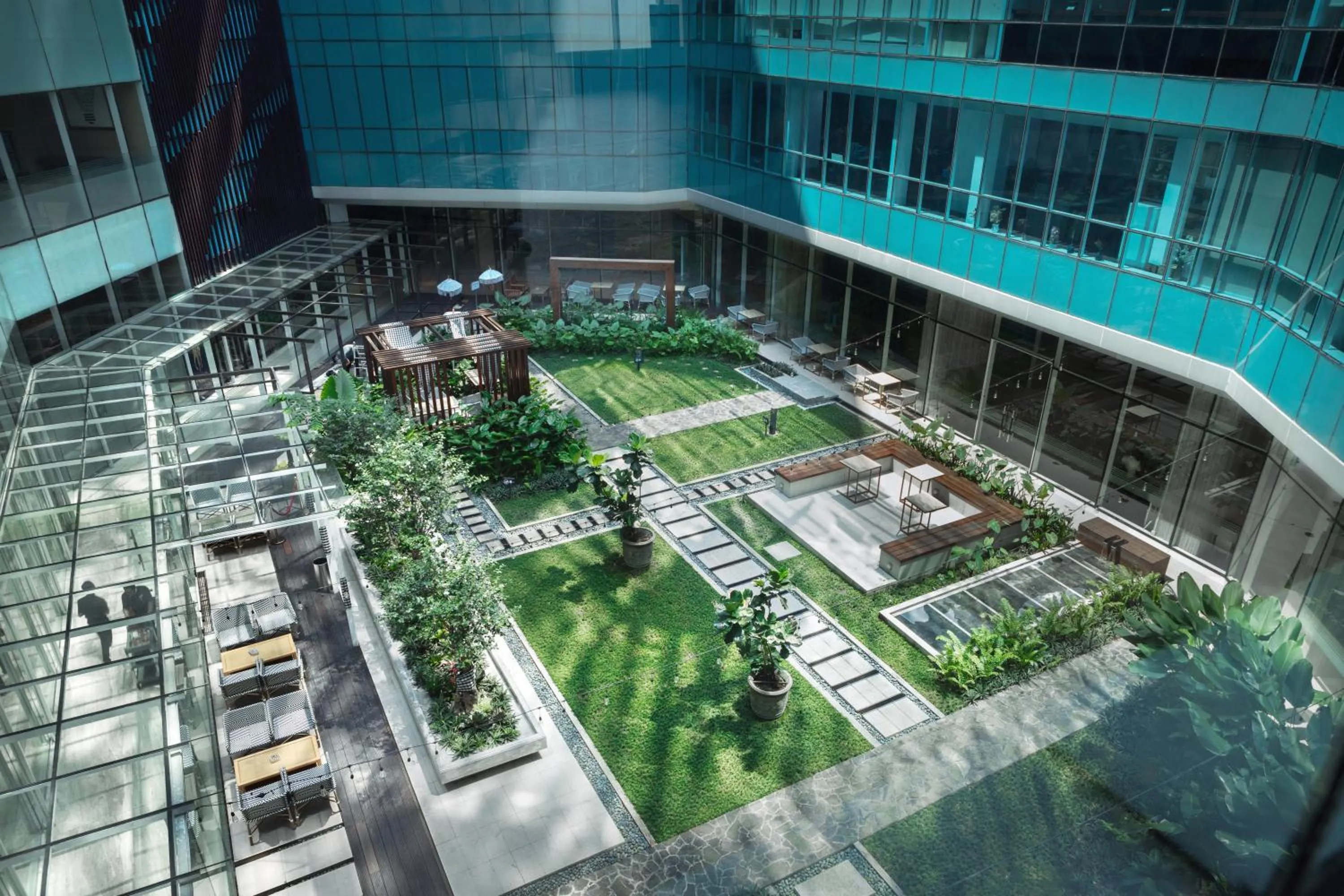 Garden view in Panbil Residence Serviced Apartment