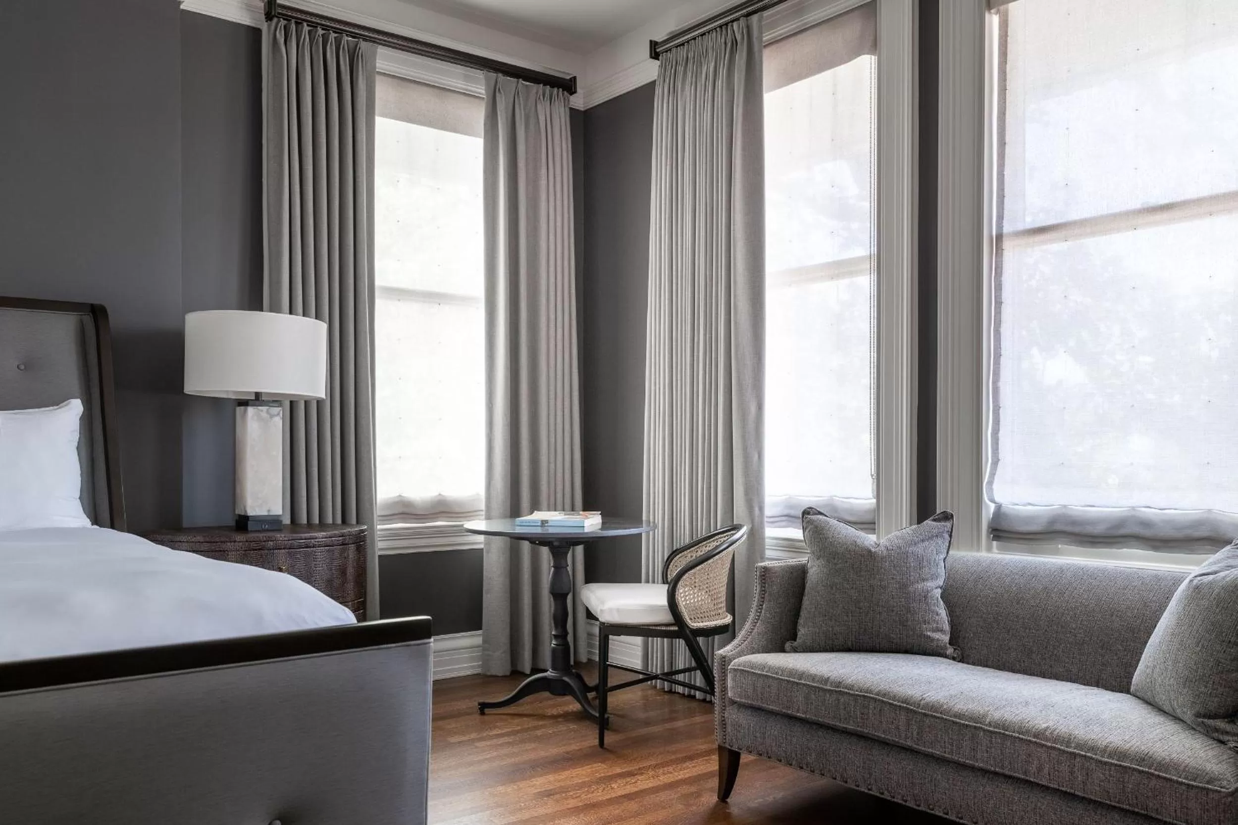 Bed in La Colombe d'Or Hotel