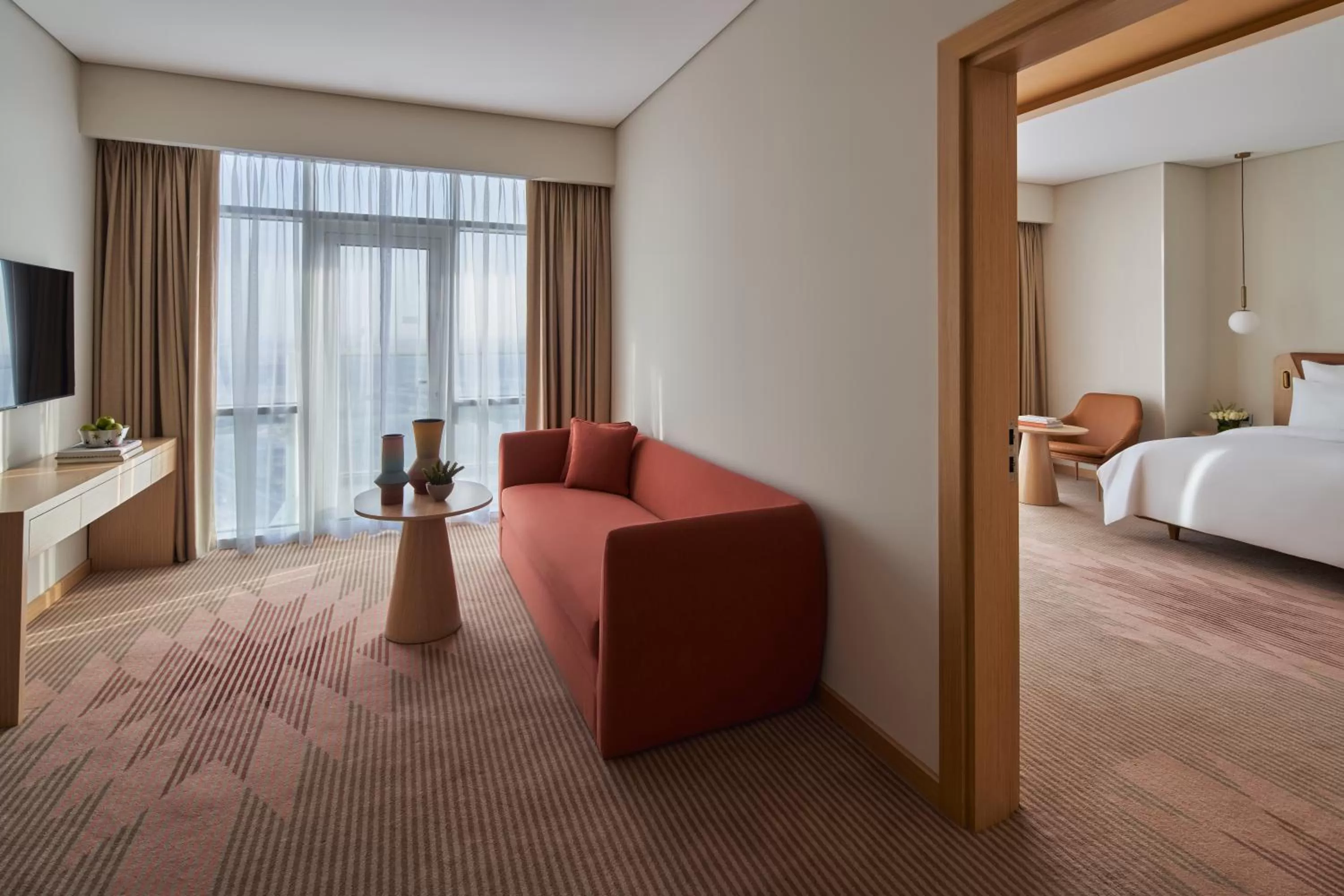 Living room, Bed in Novotel Jumeirah Village Triangle