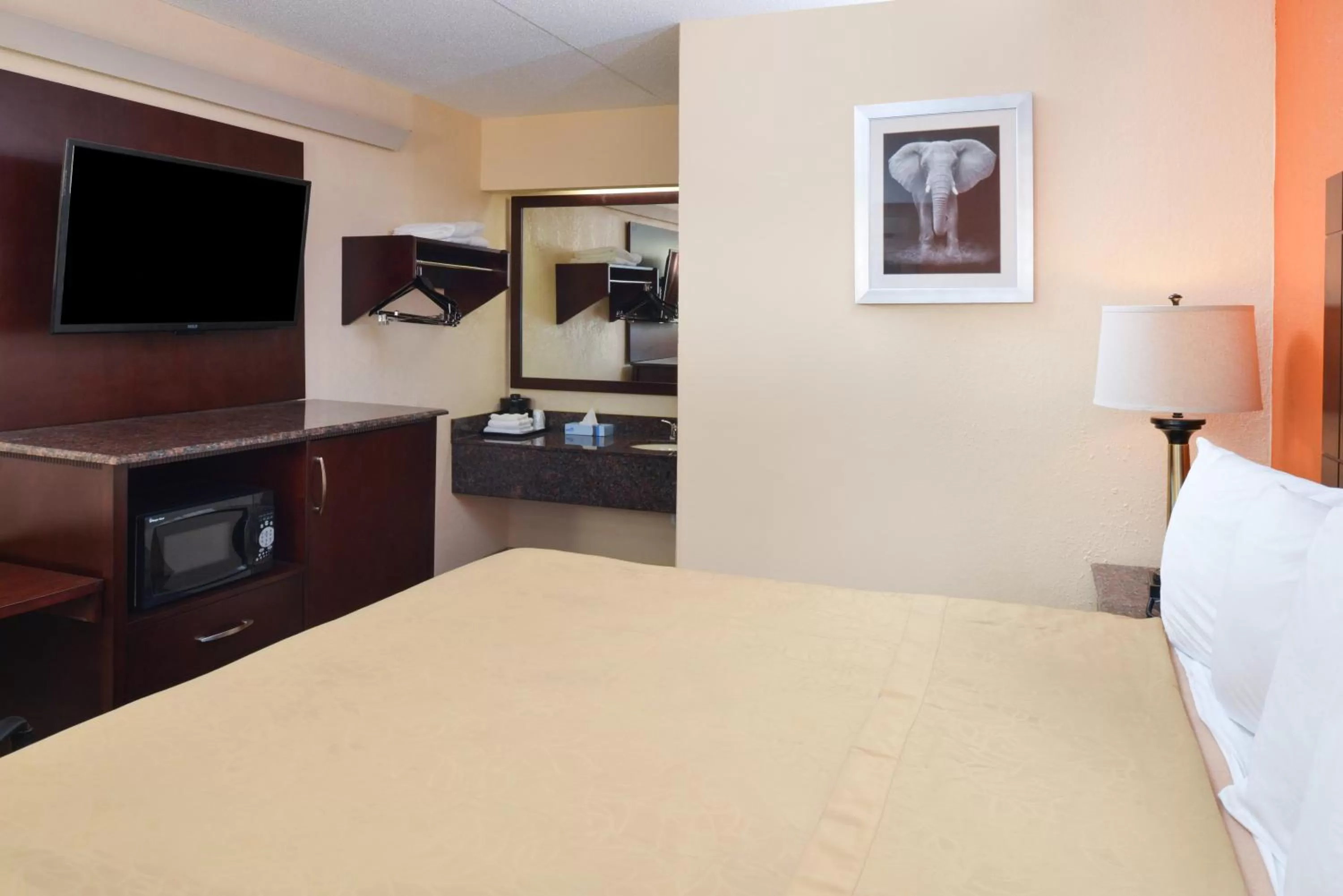 Bed in Americas Best Value Inn-Pittsburgh Airport