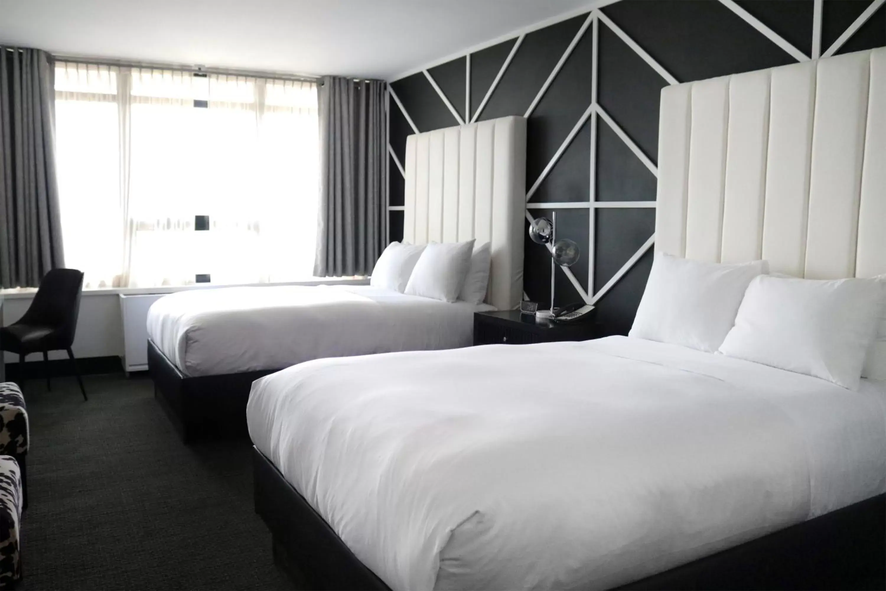 Double Room with Mobility/Hearing Access, Two Double Beds andTub with Grab Bars, Non-Smoking in Hotel NoMa, Trademark Collection by Wyndham Double Room with Mobility/Hearing Access, Two Double Beds andTub with Grab Bars, Non-Smoking in Hotel NoMa, Trademark Collection by Wyndham