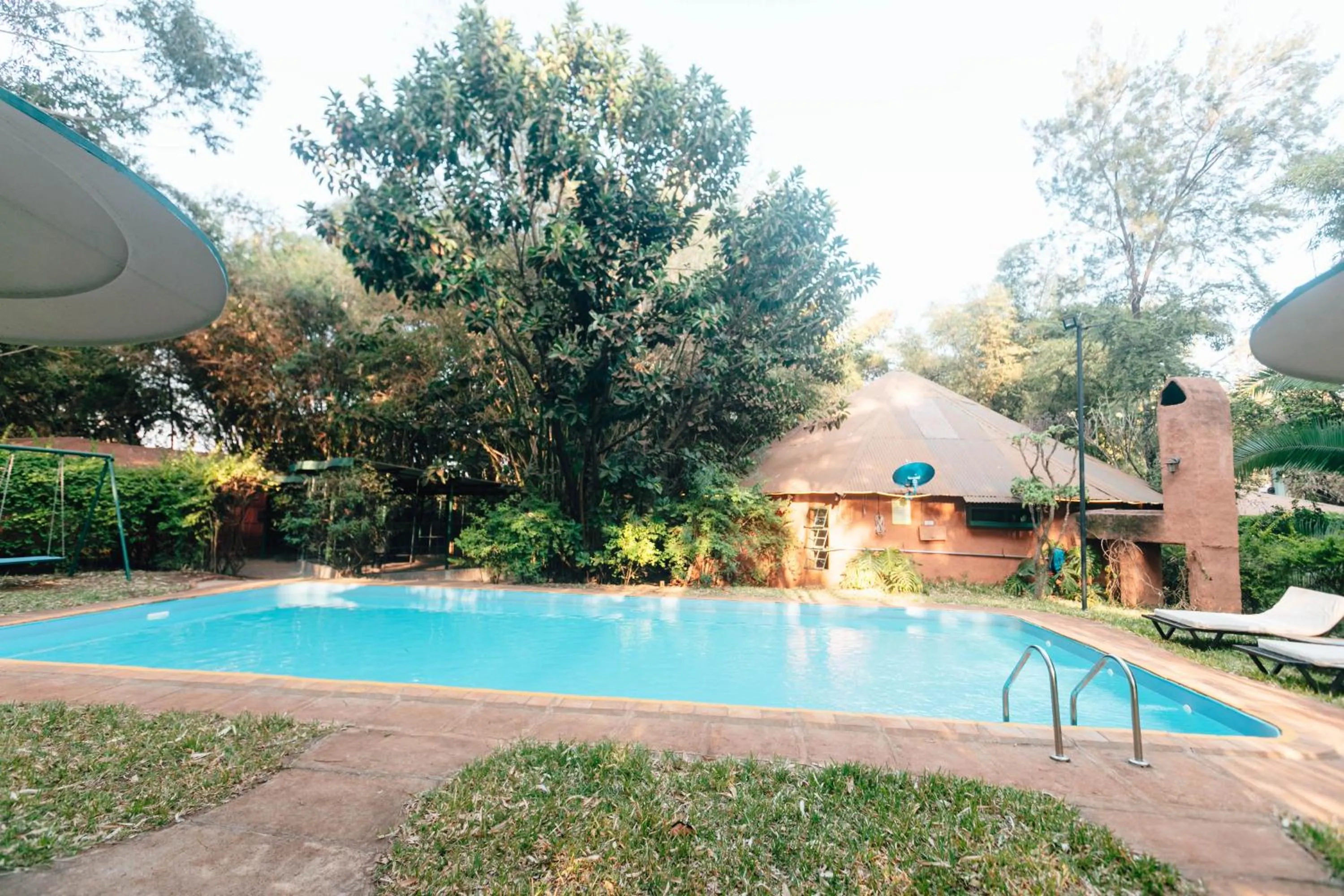 Swimming pool in Octagon Lodge