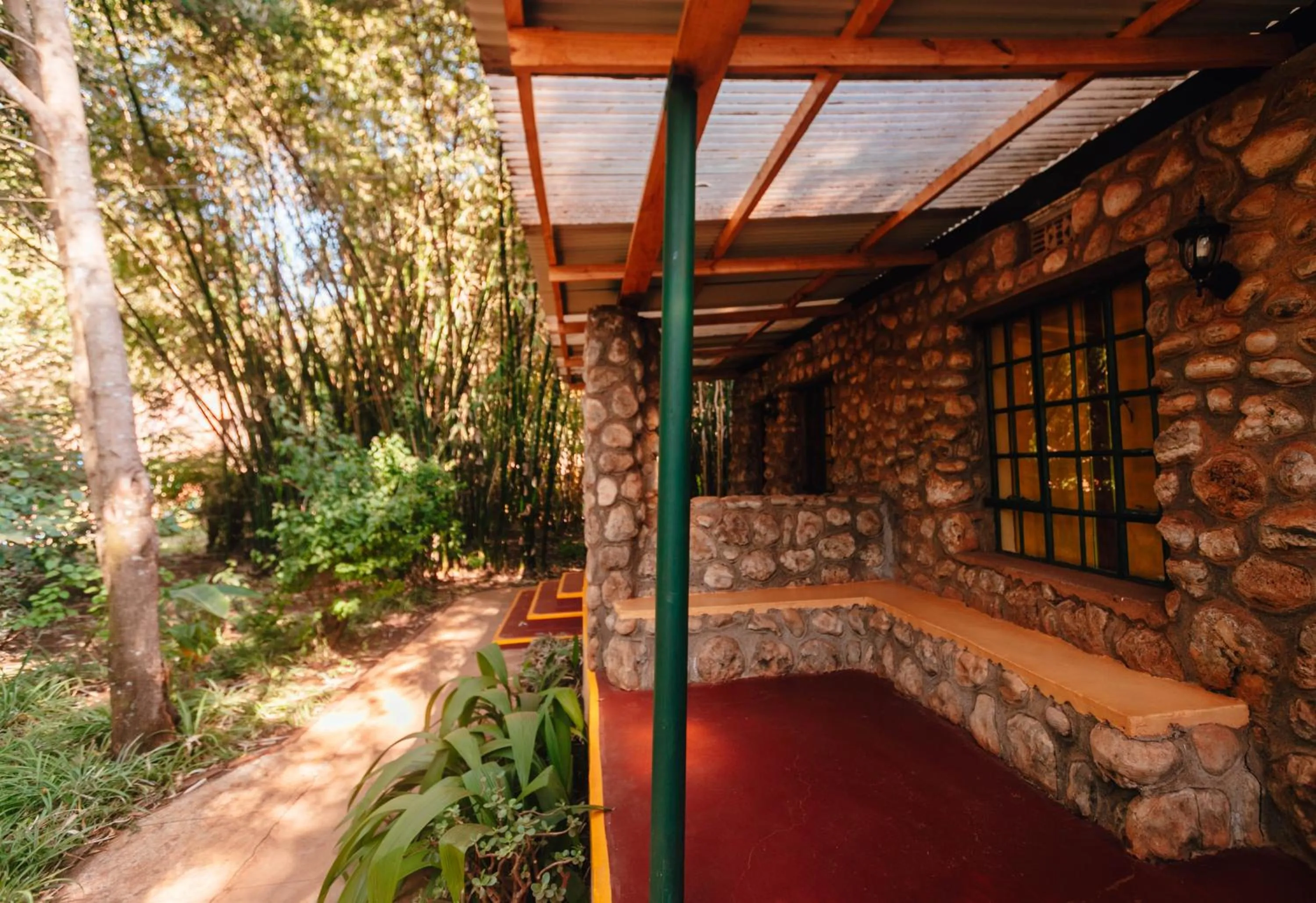 Garden view in Octagon Lodge