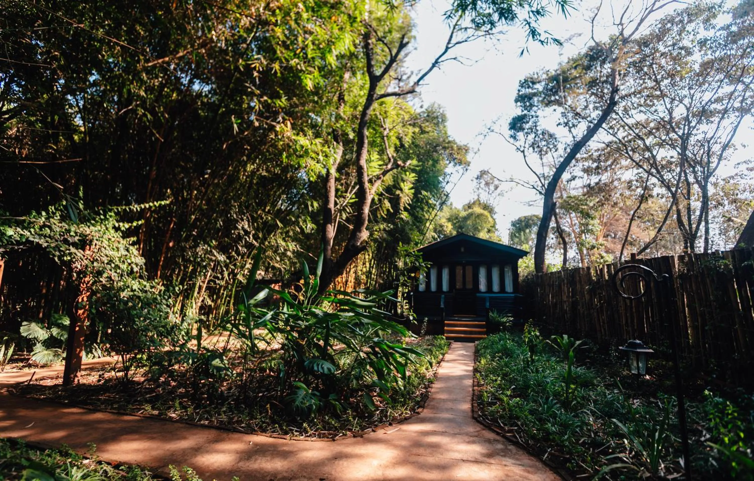 Garden view in Octagon Lodge