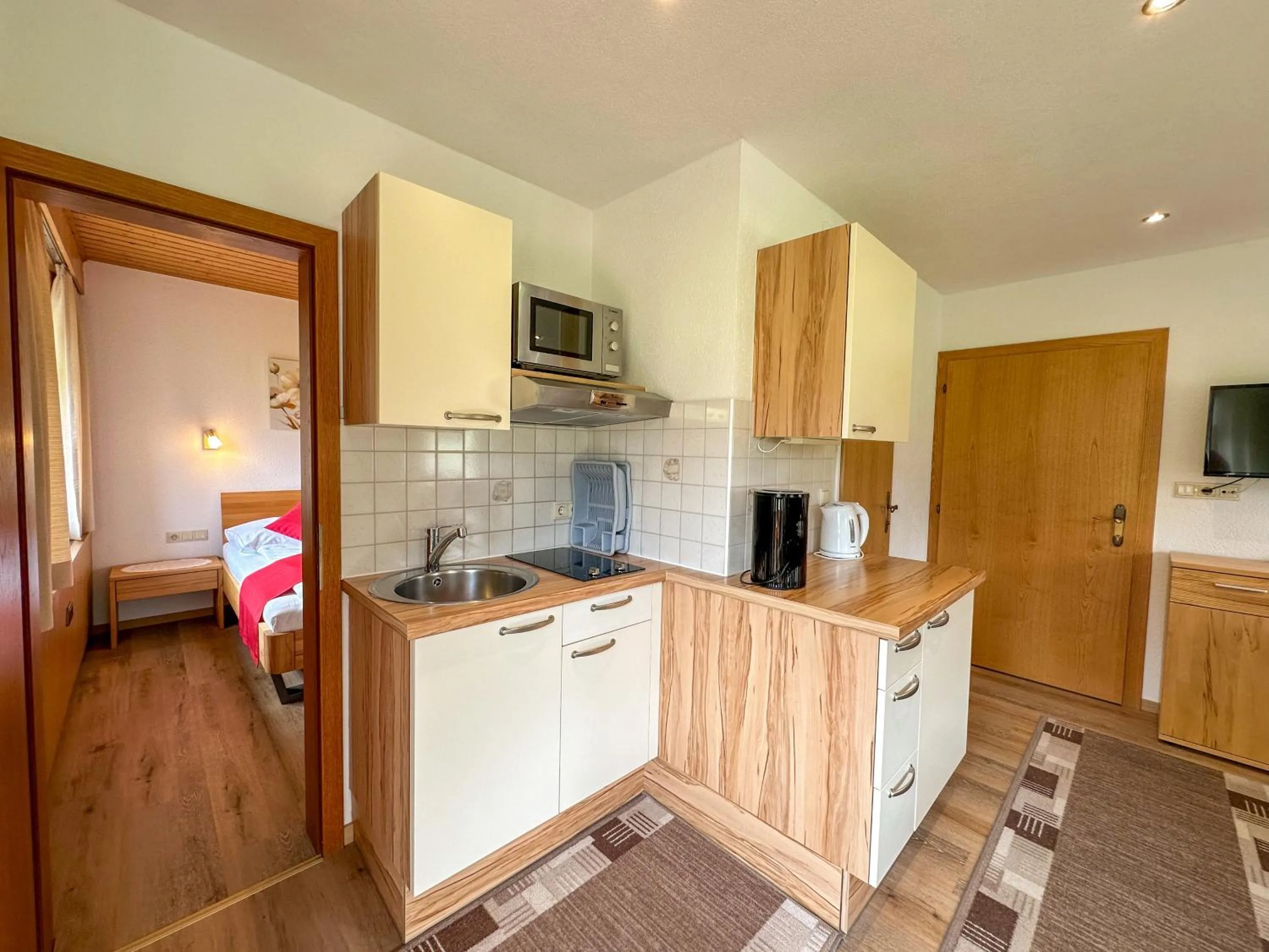 Kitchen or kitchenette in Frühstückspension Seeblick