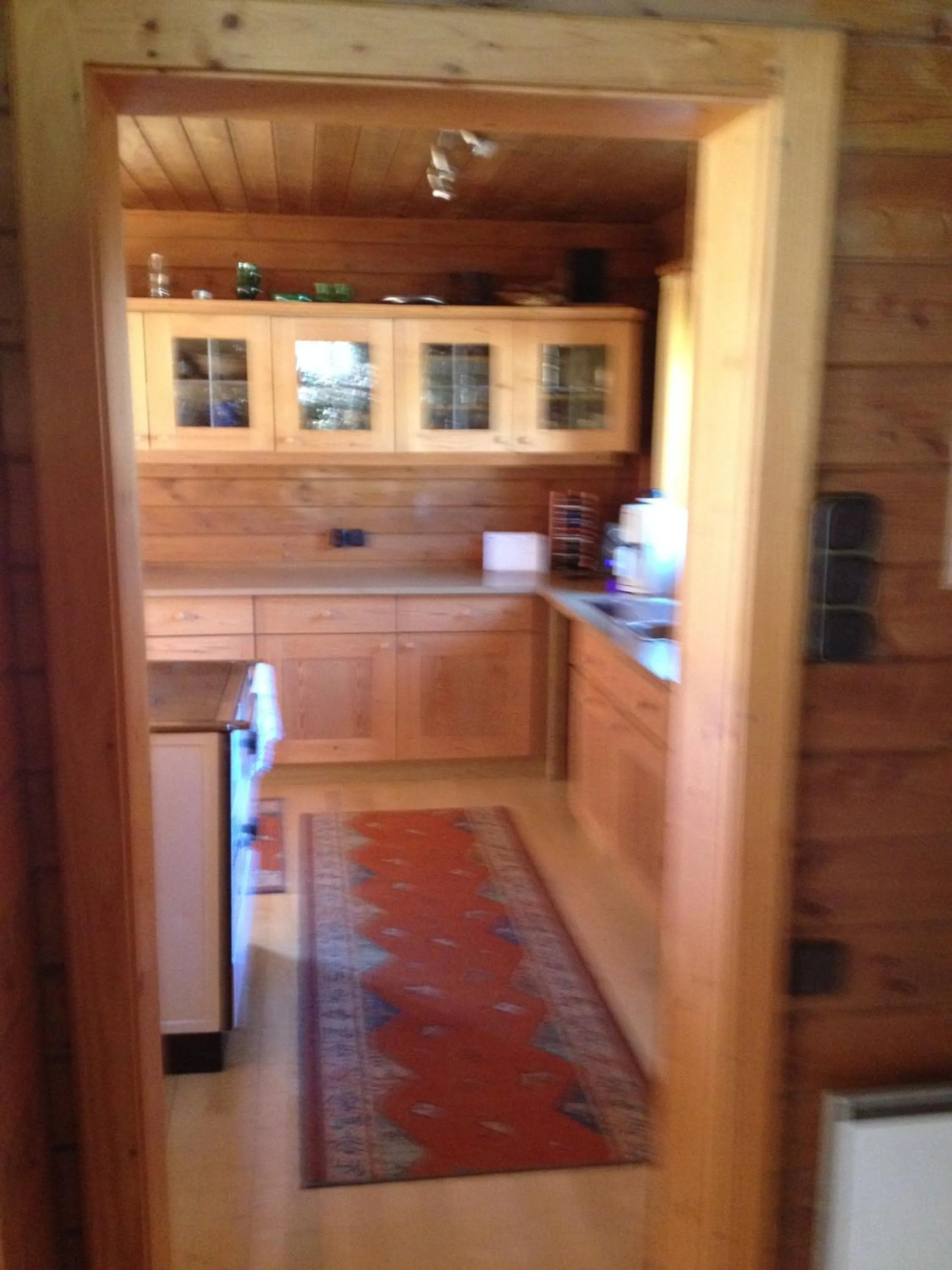 Kitchen or kitchenette in Ferienhaus Zirmheim