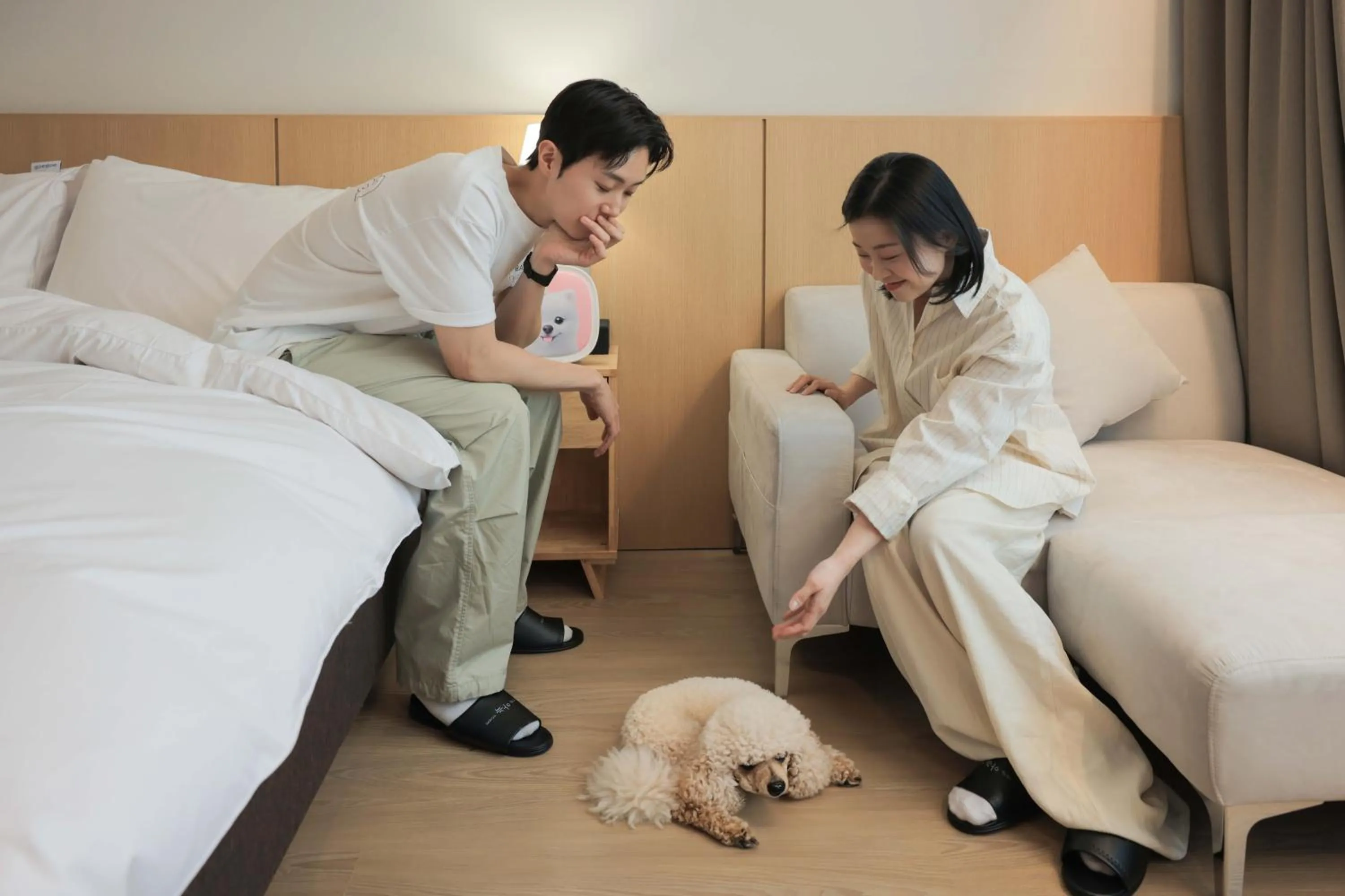 Bed in Aank Hotel Incheon Guwol