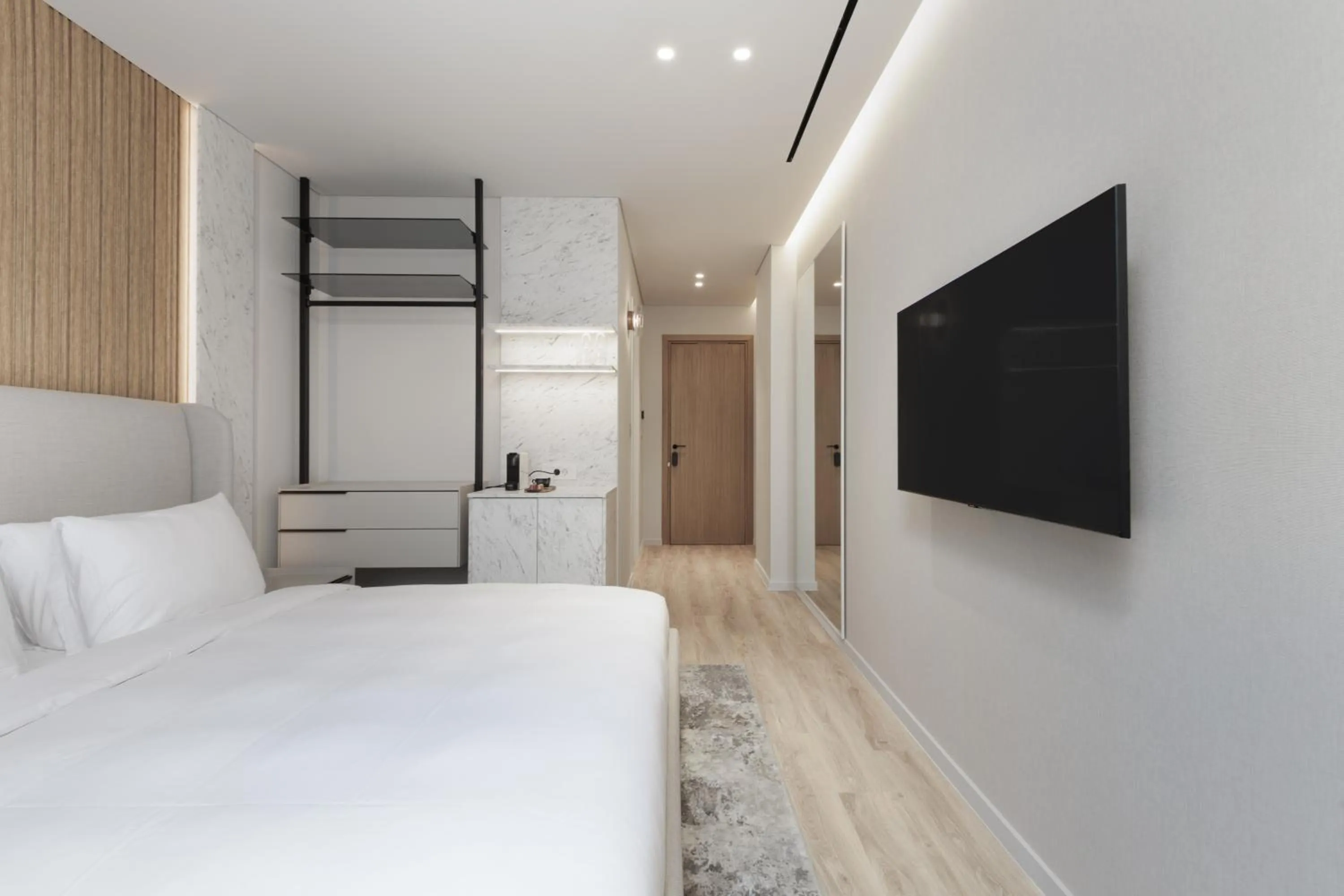 Bed in Nur Aparthotel Athens