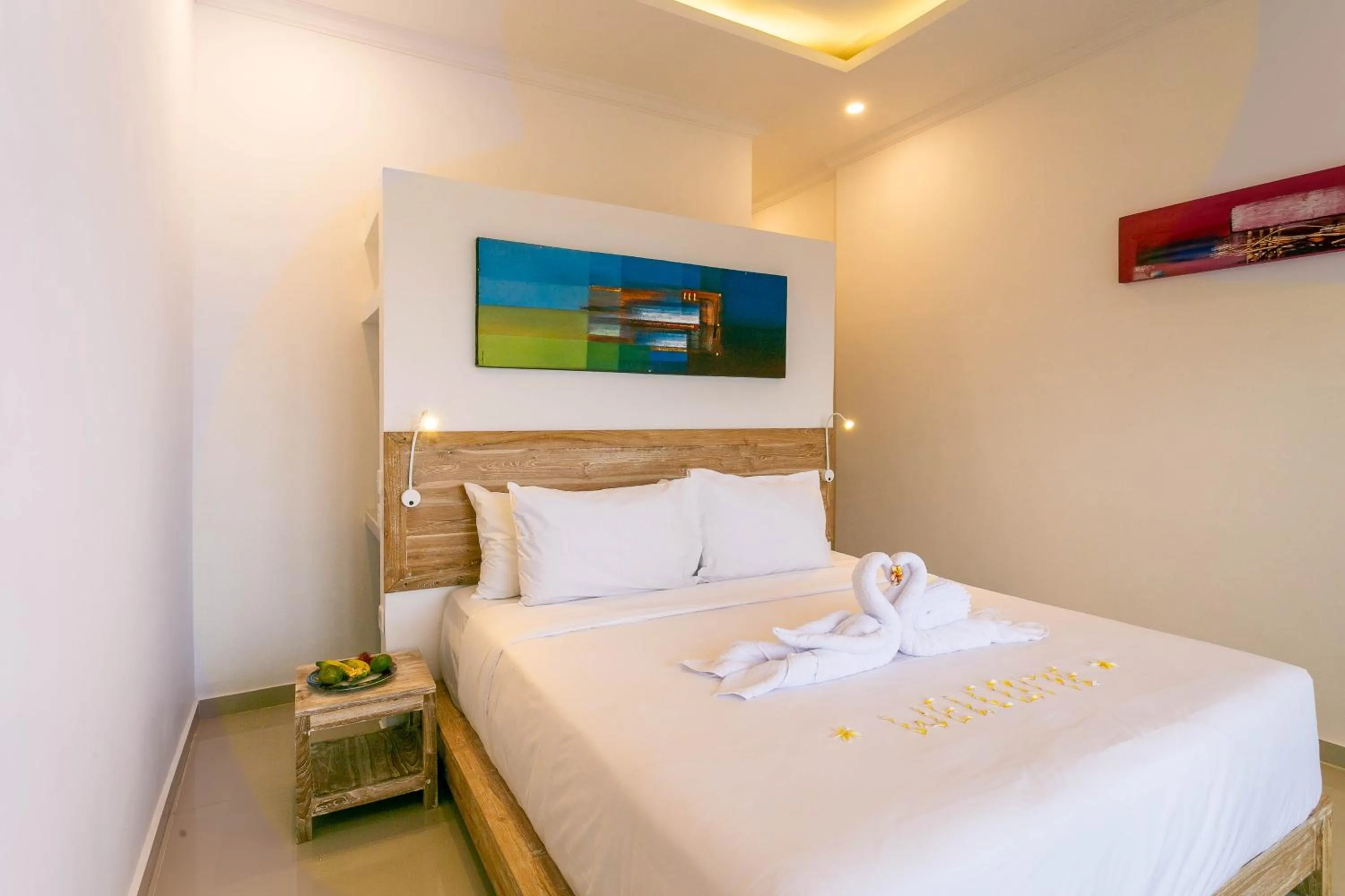 Bed in Utama Villas Beach Front Candidasa
