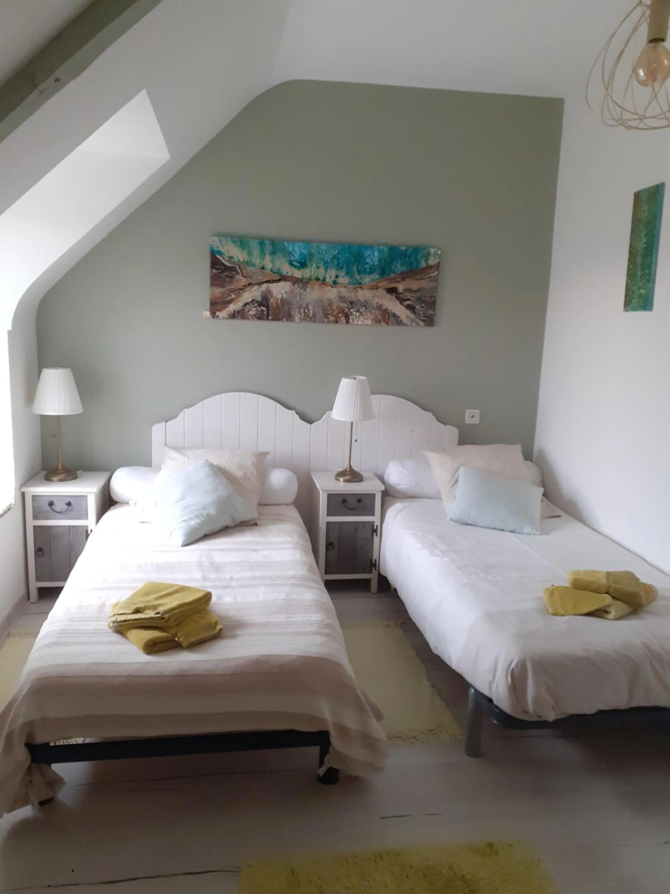 Bed in Les Gites de Kerdurod