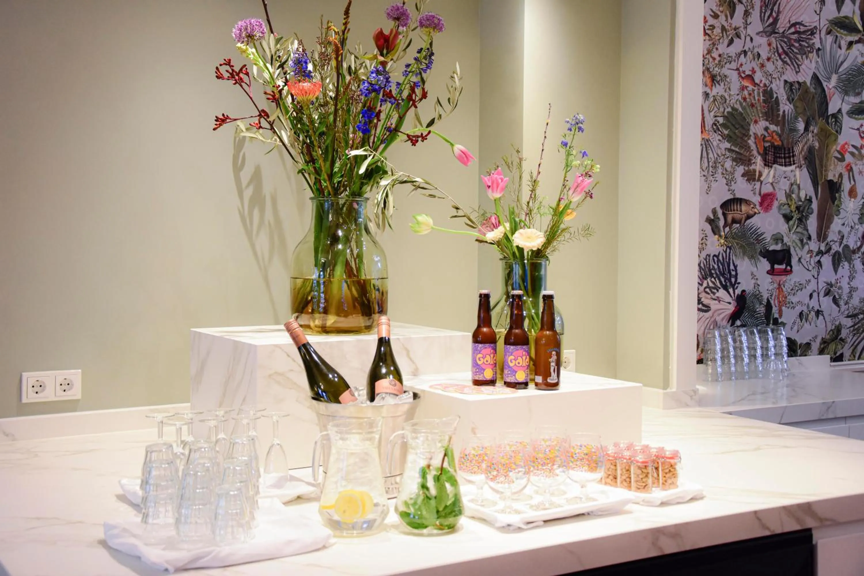 Drinks in Hotel Asterisk, a family run hotel