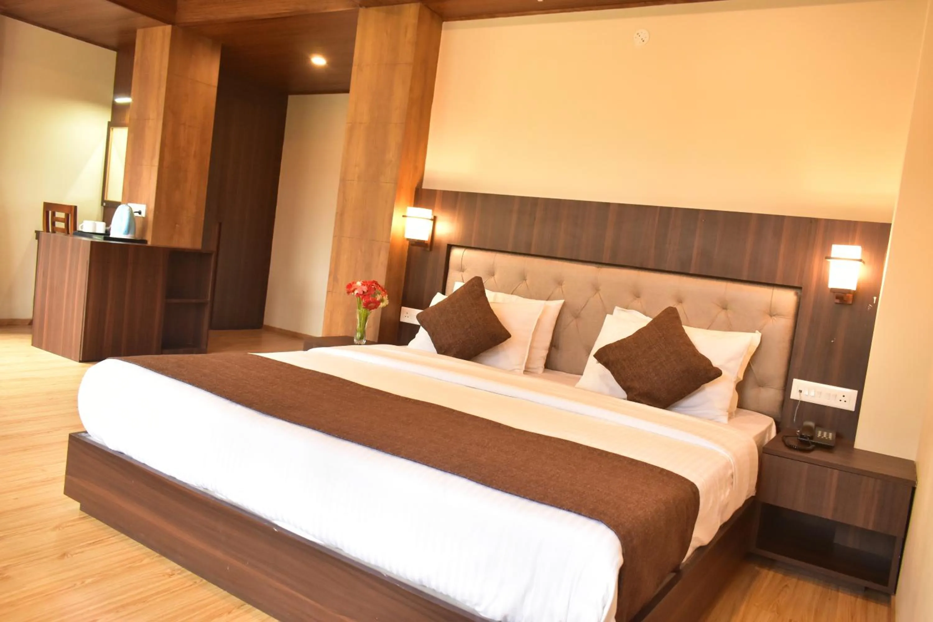 Bed in Keswani Group Tashi Heritage Hotel & Resort