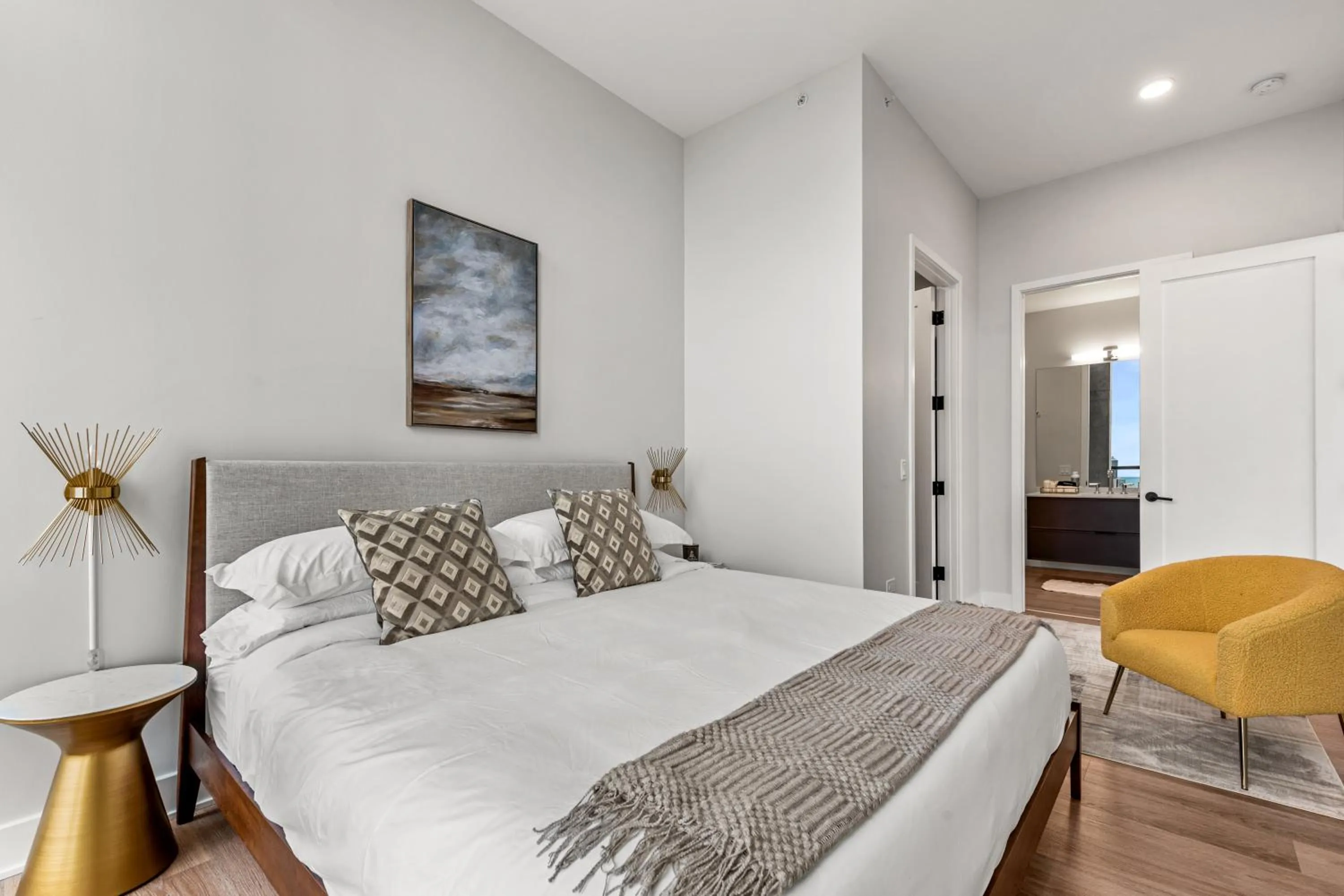 Bedroom, Bed in Avenir West Loop Penthouses with Iconic City Views