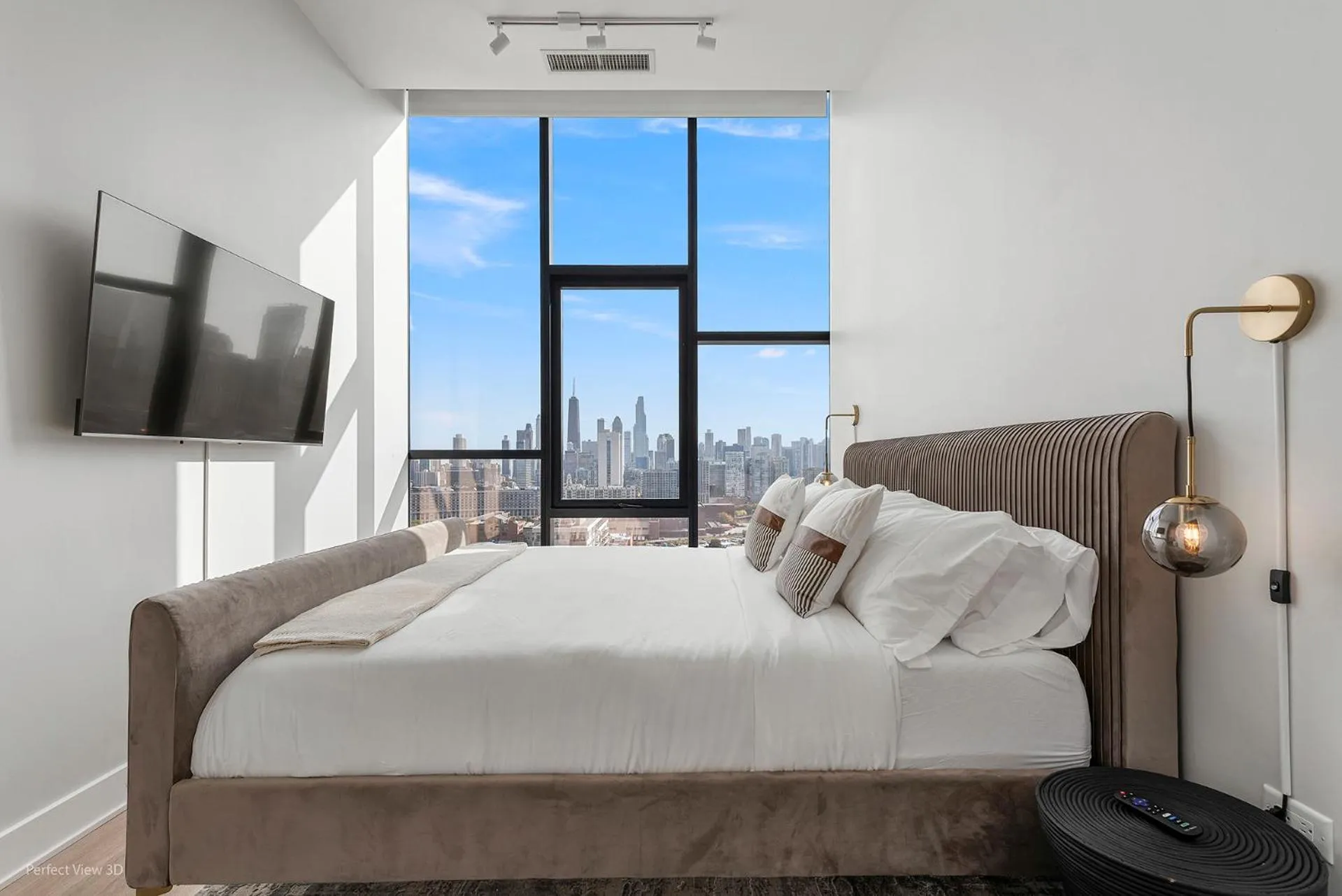 Bed in Avenir West Loop Penthouses with Iconic City Views