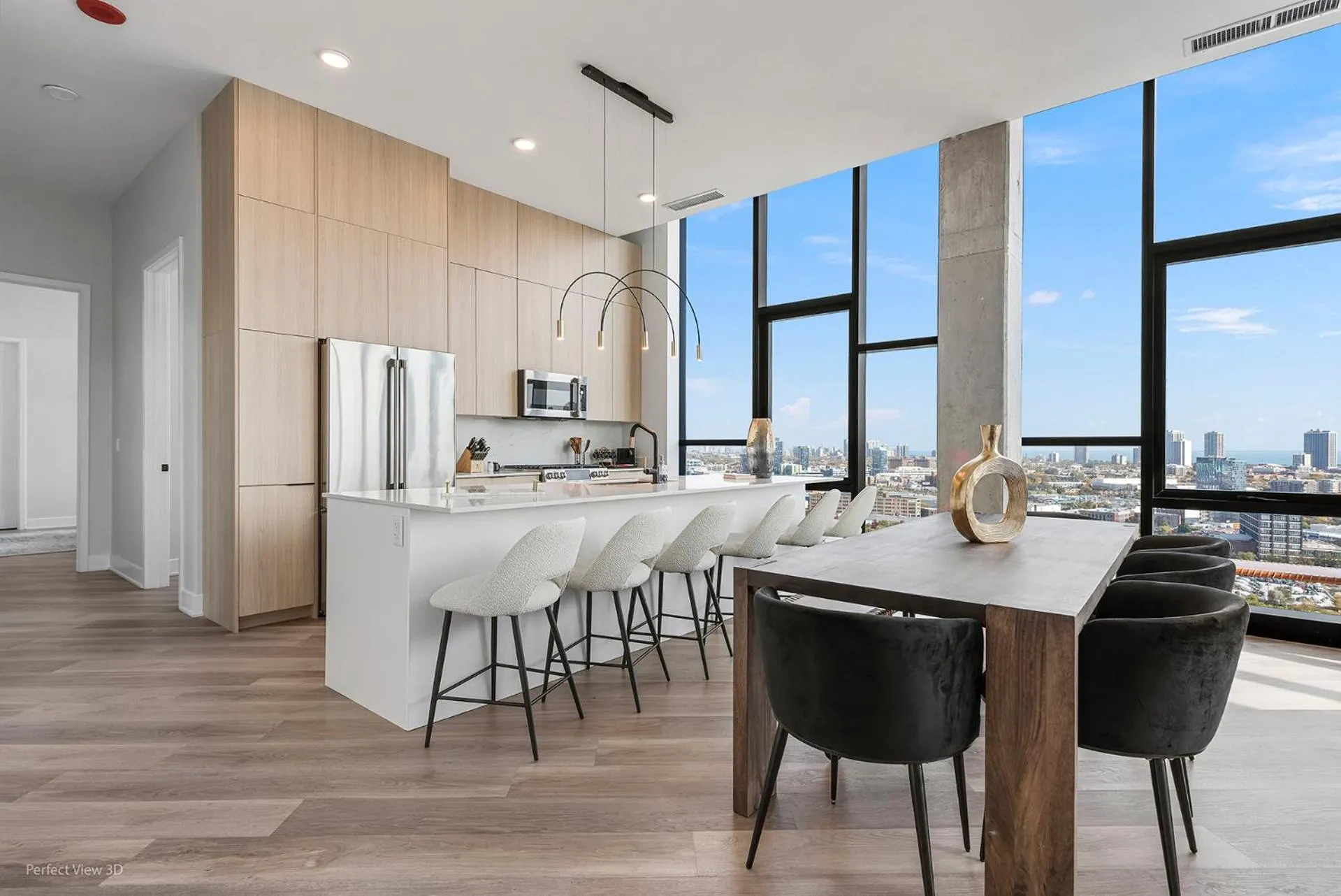 Kitchen or kitchenette in Avenir West Loop Penthouses with Iconic City Views
