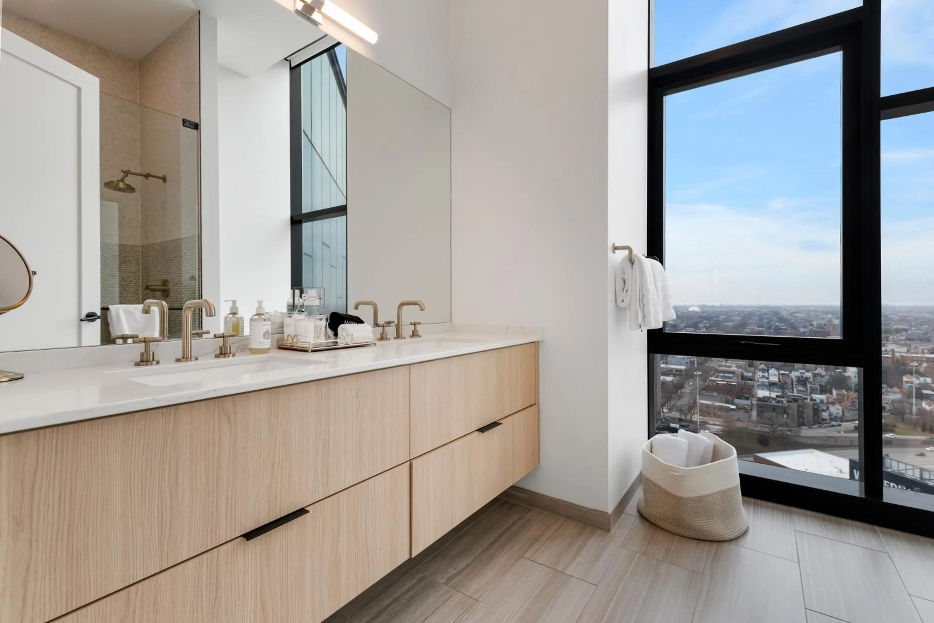Bathroom in Avenir West Loop Penthouses with Iconic City Views