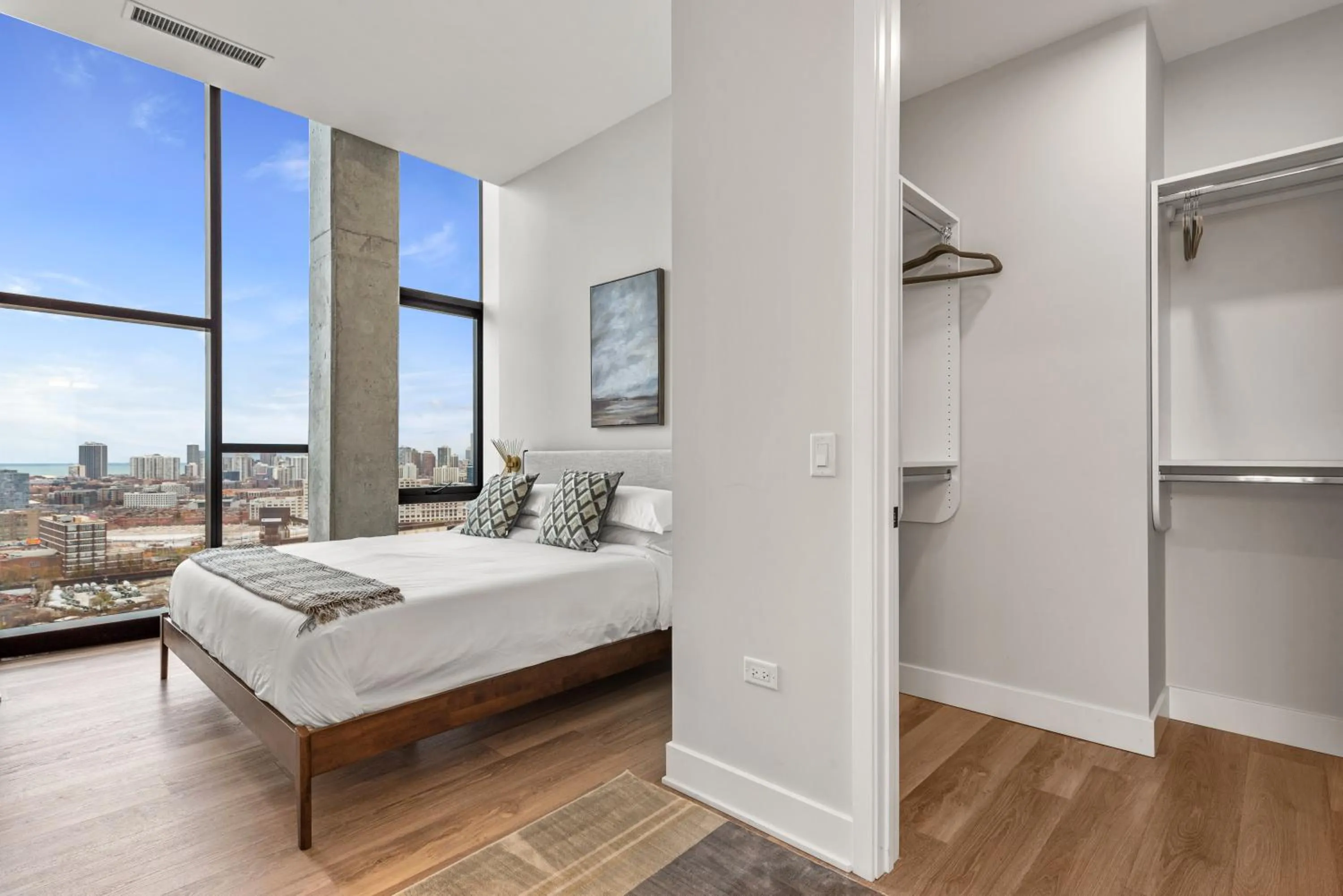 Bed in Avenir West Loop Penthouses with Iconic City Views