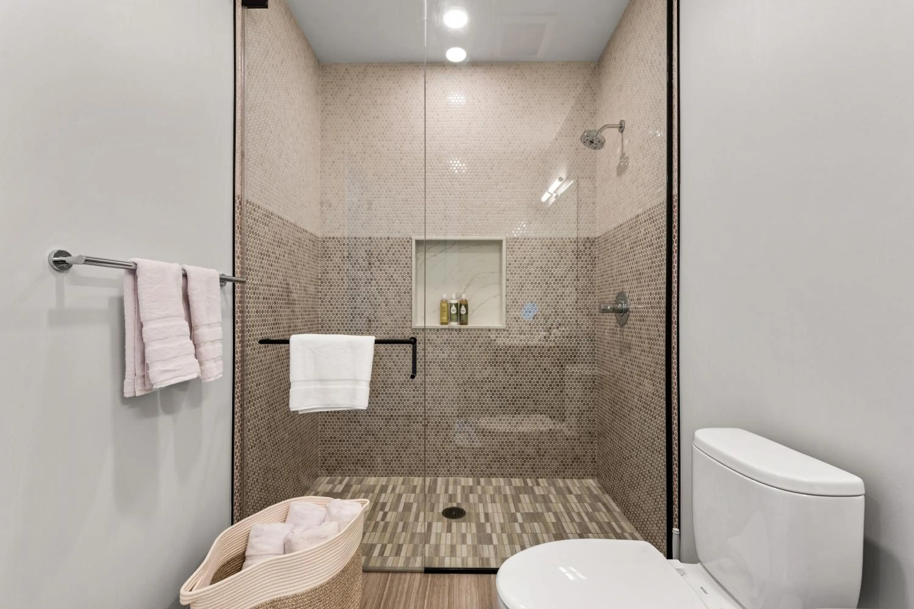 Shower in Avenir West Loop Penthouses with Iconic City Views