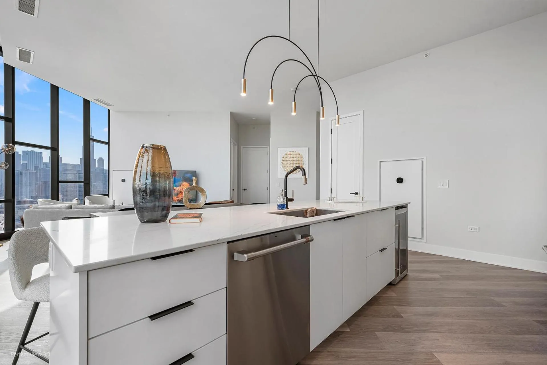 Kitchen or kitchenette in Avenir West Loop Penthouses with Iconic City Views