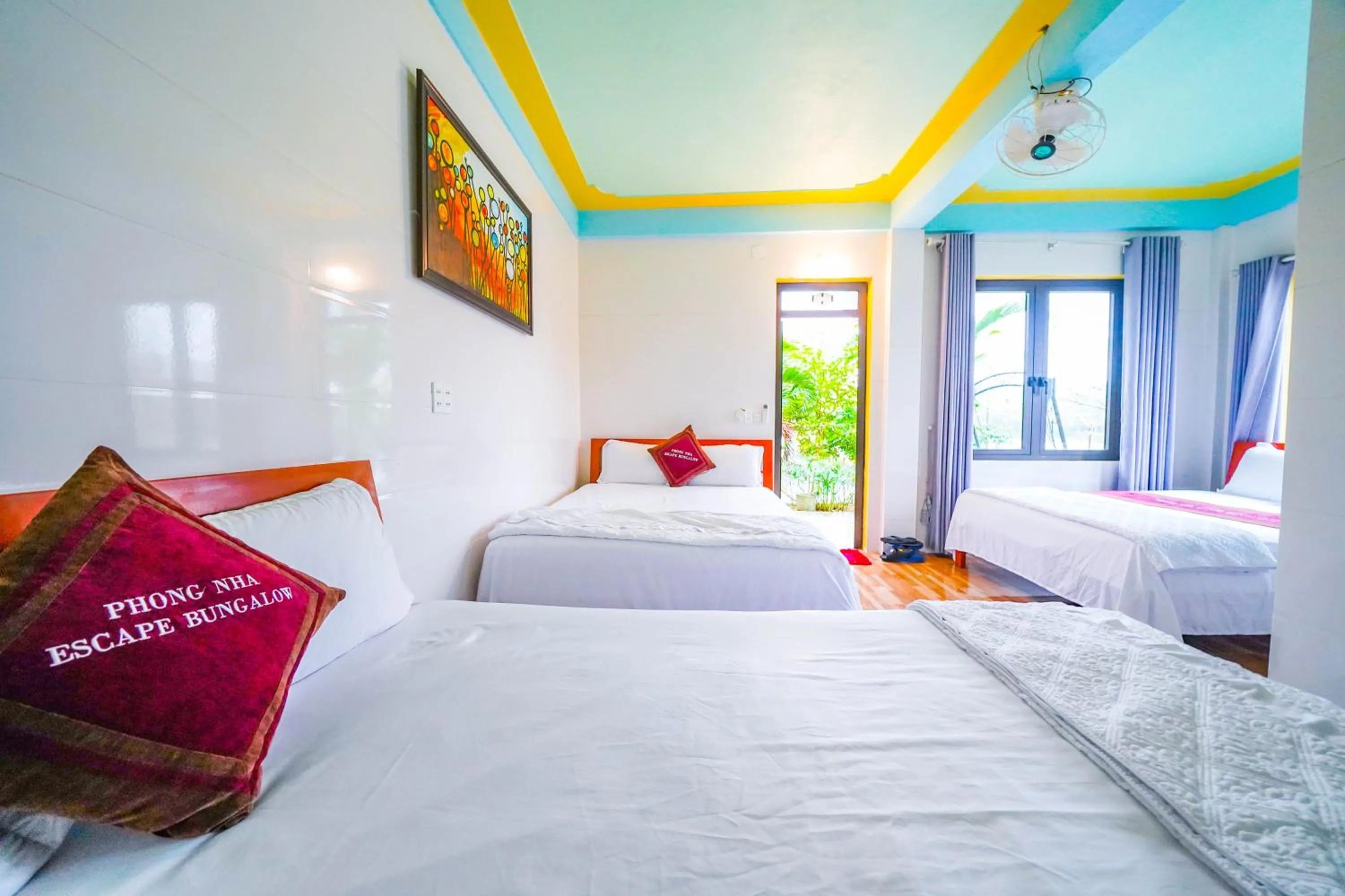 Bed in Phong Nha Escape Bungalow
