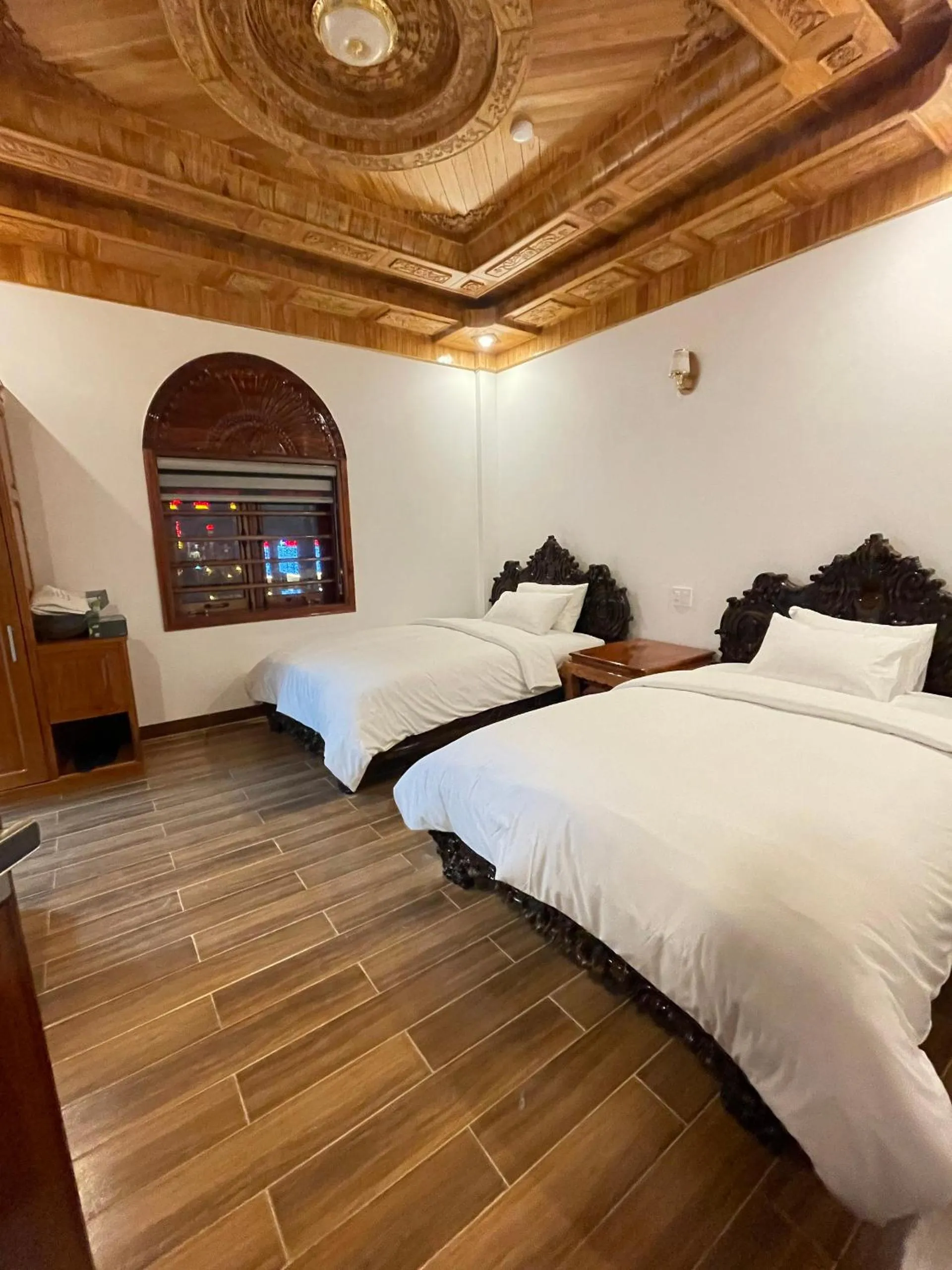 Bed in Hotel Hoàng My