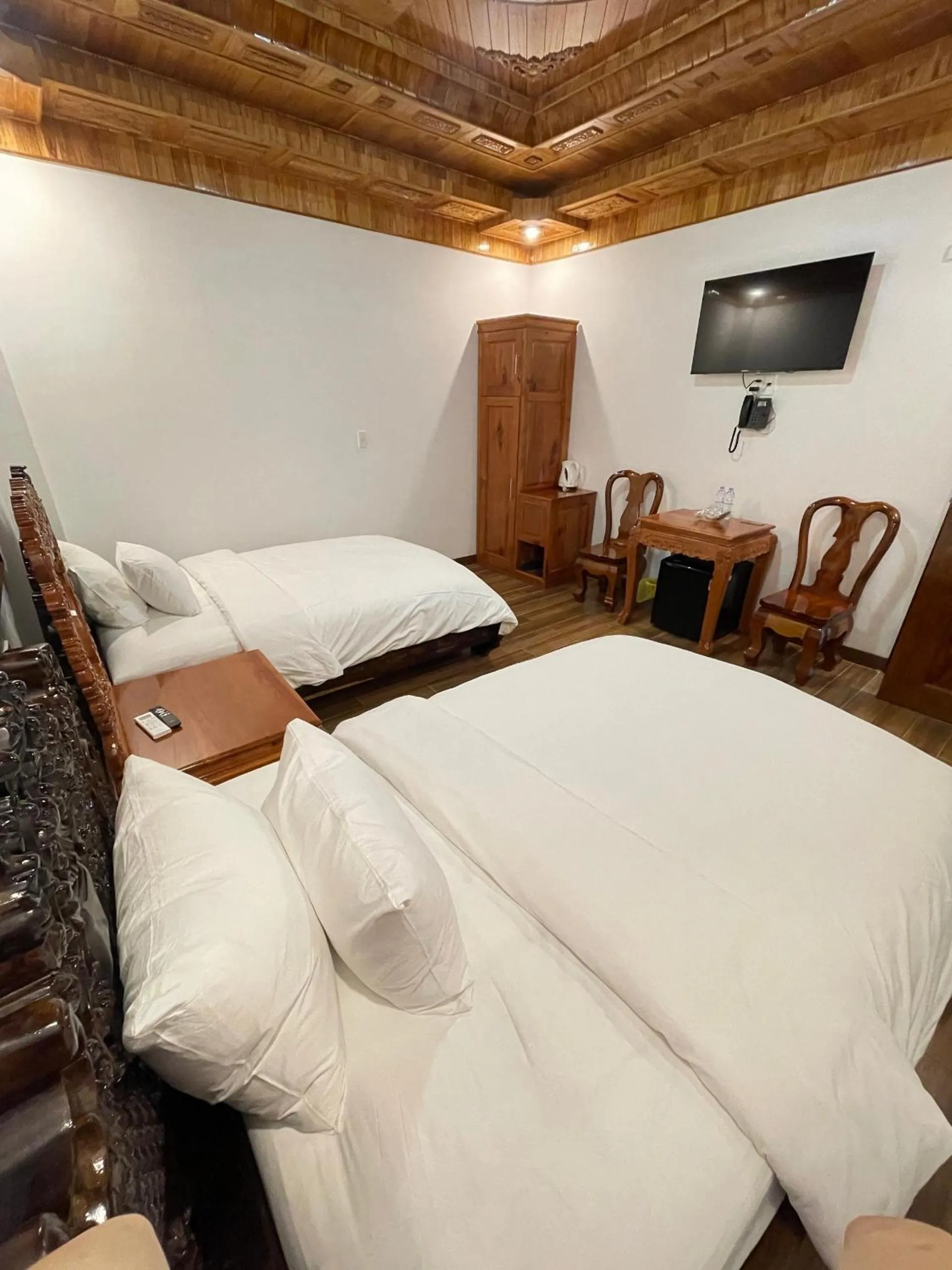 Bed in Hotel Hoàng My