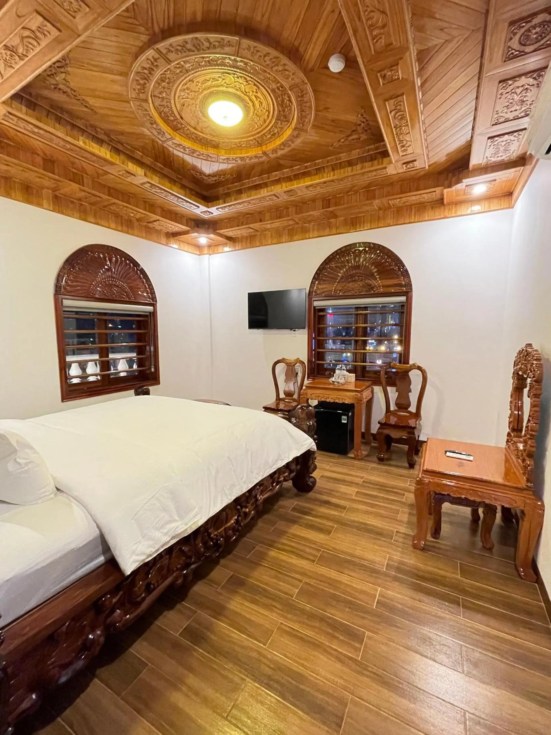 Bed in Hotel Hoàng My