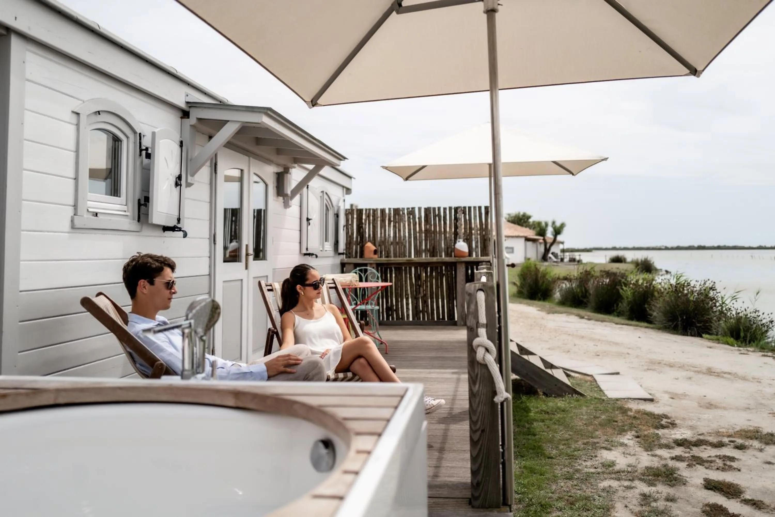 Patio in Lodge Sainte Helene Adult only