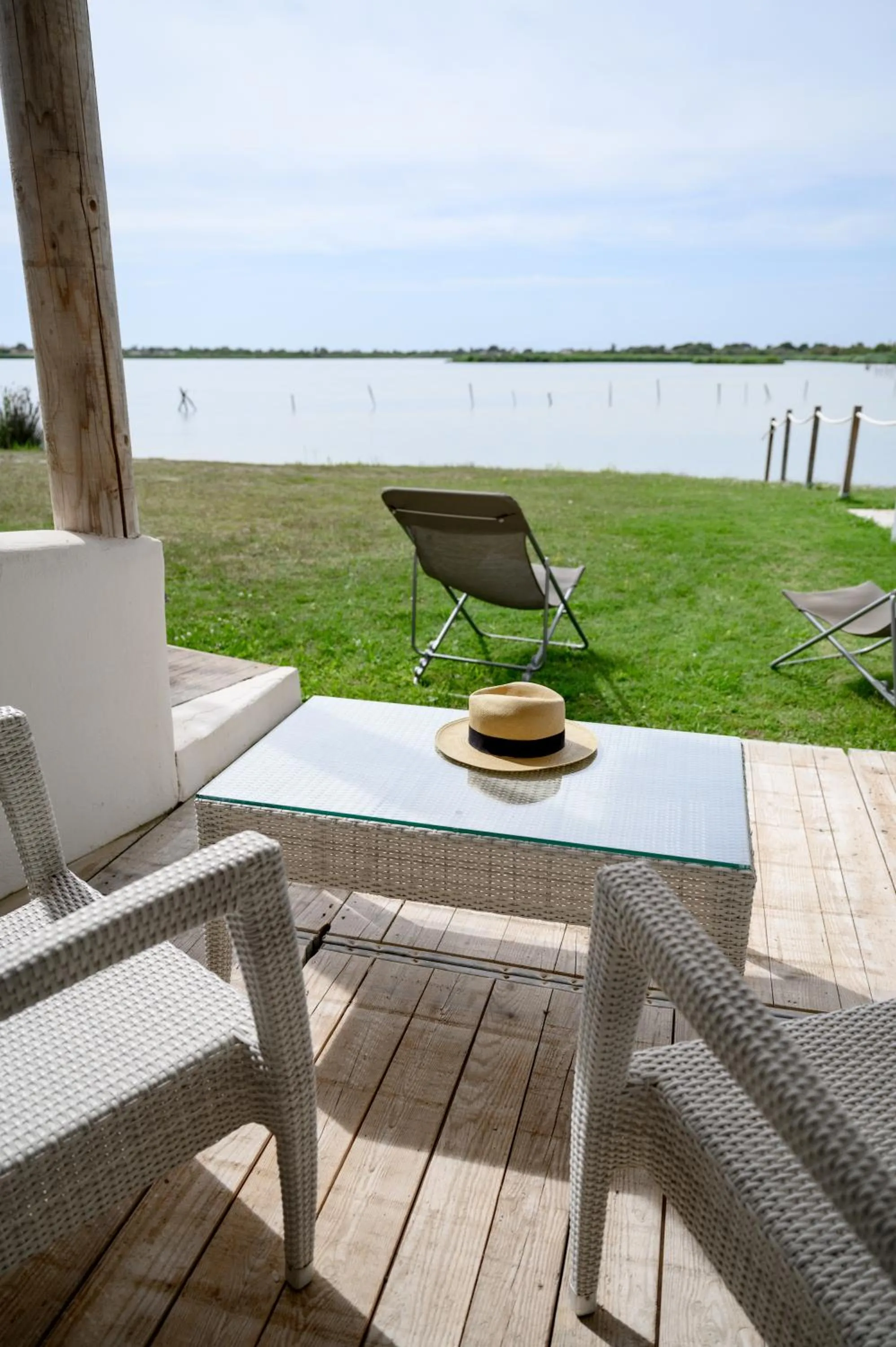 Patio in Lodge Sainte Helene Adult only