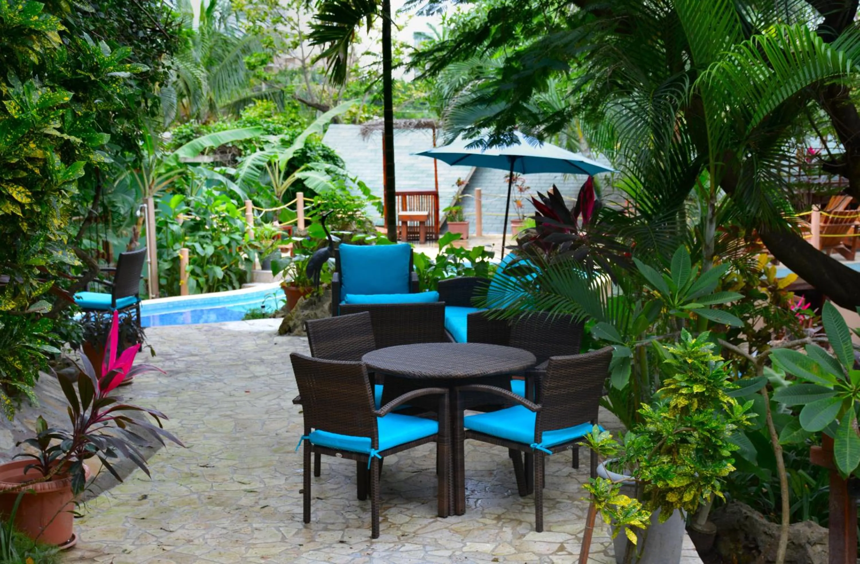 Garden in West Bay Lodge and Spa
