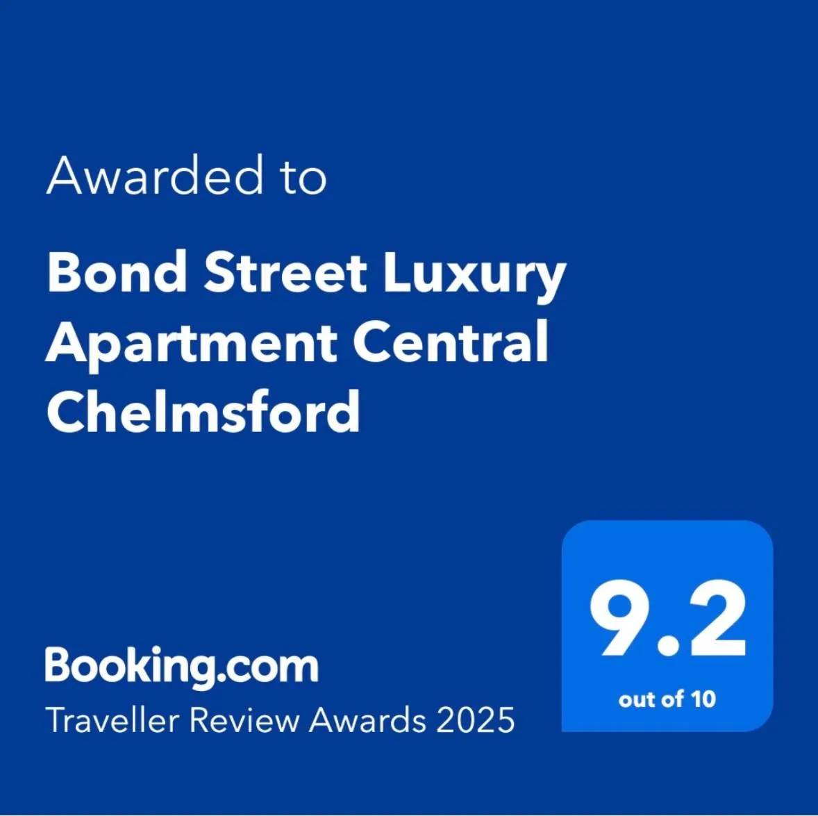 Bond Street Luxury Apartment Central Chelmsford