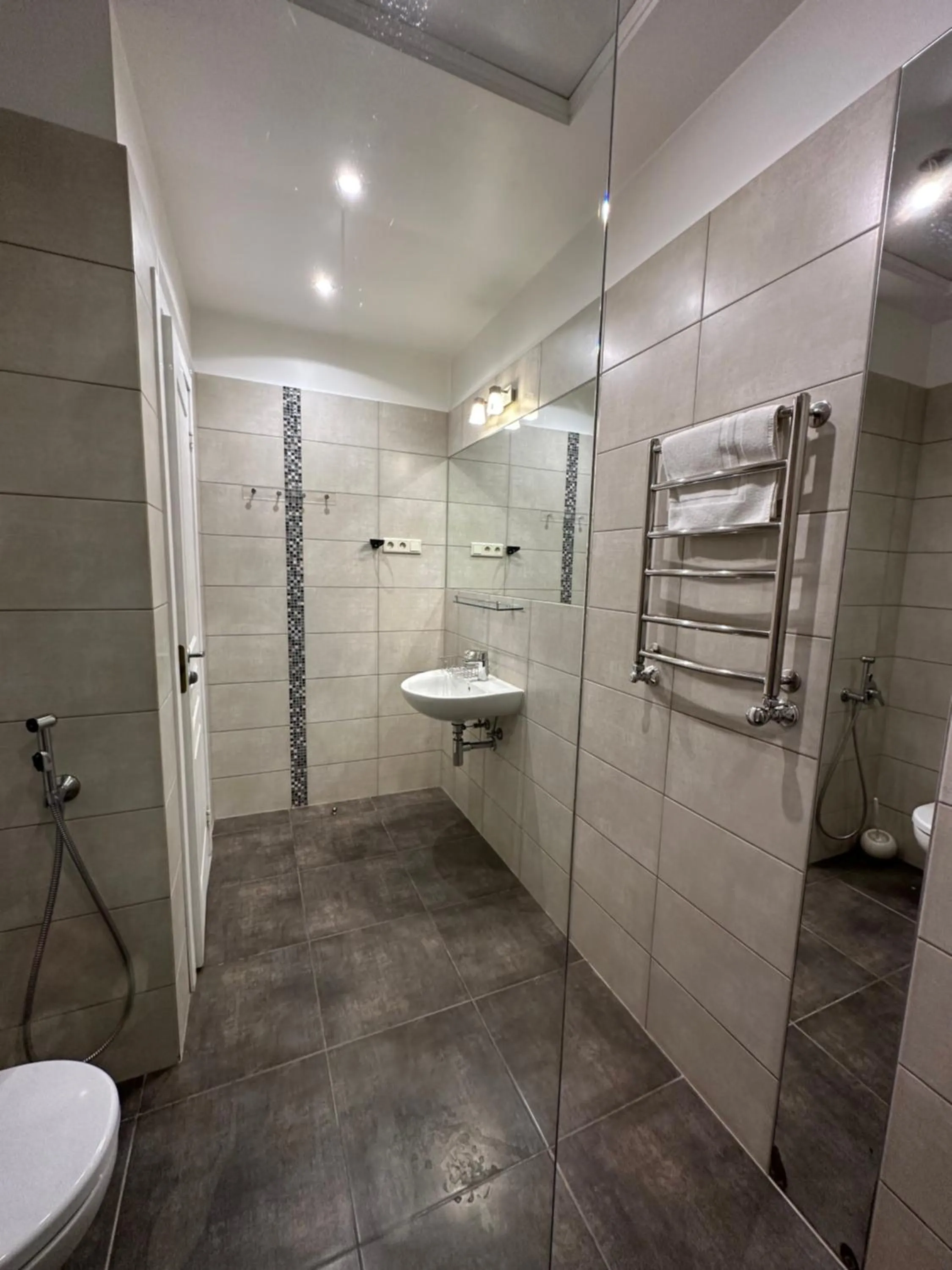 Shower in Riga Unimars Hotel