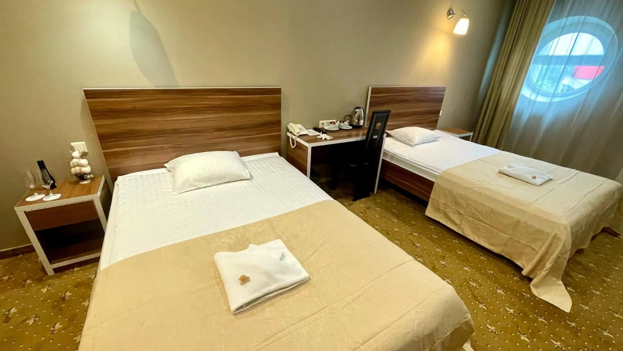 Bed in Riga Unimars Hotel