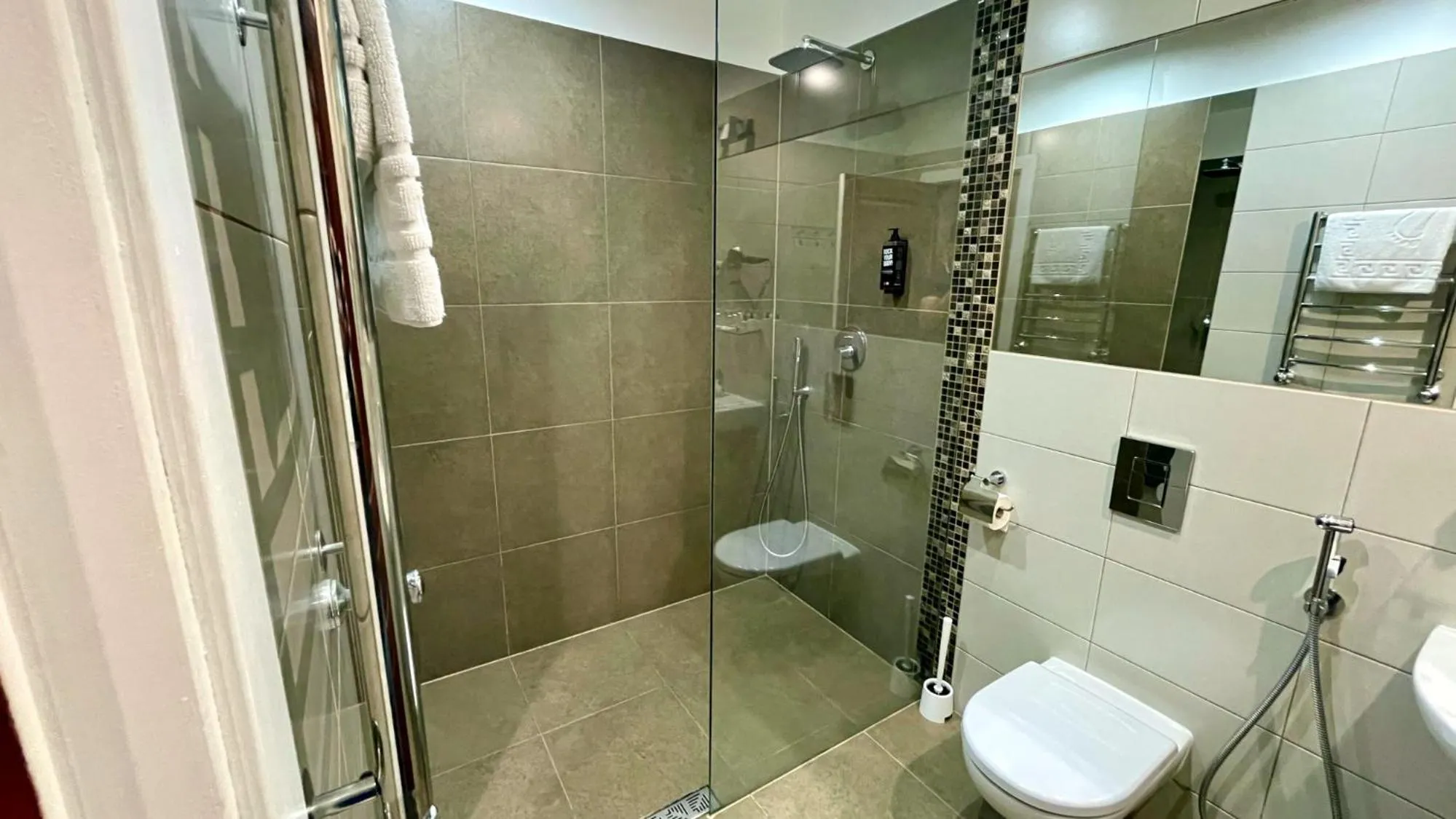 Shower in Riga Unimars Hotel