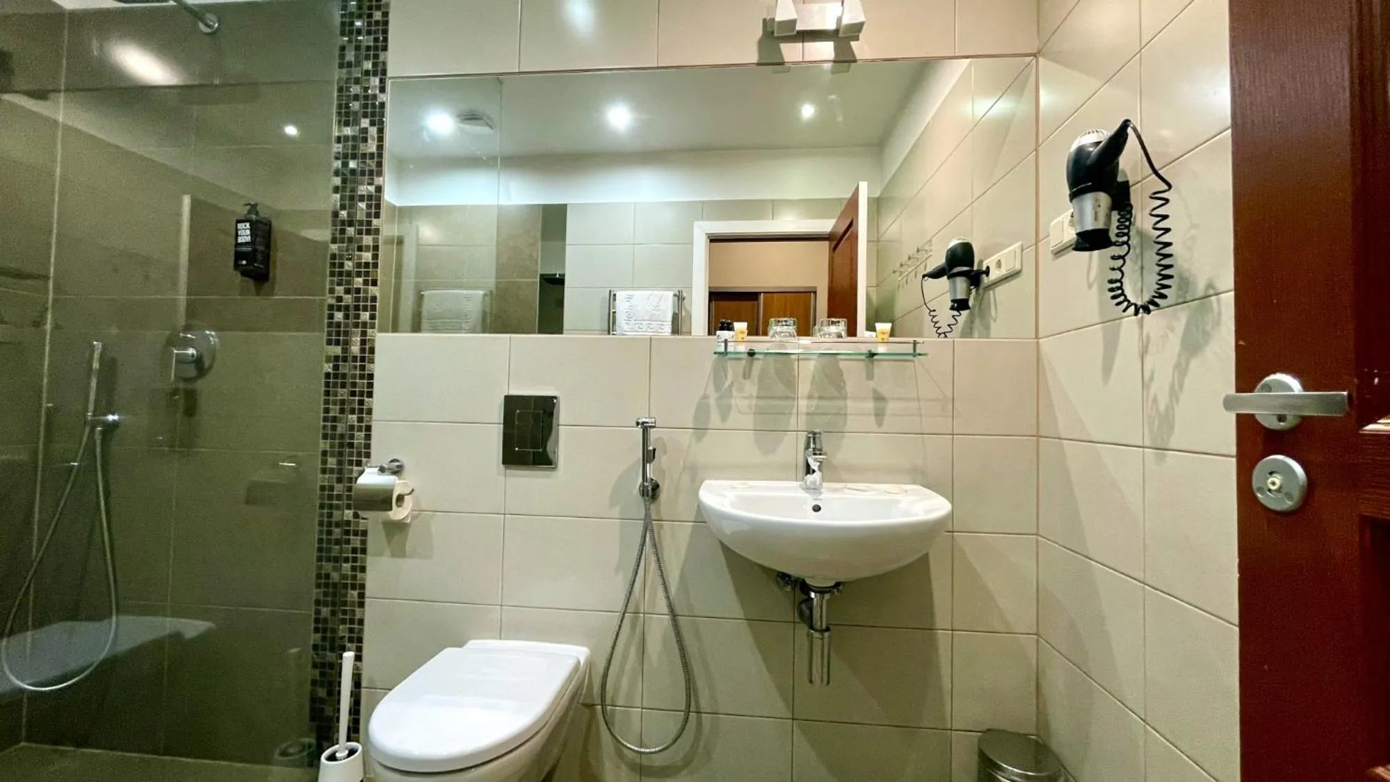 Shower in Riga Unimars Hotel