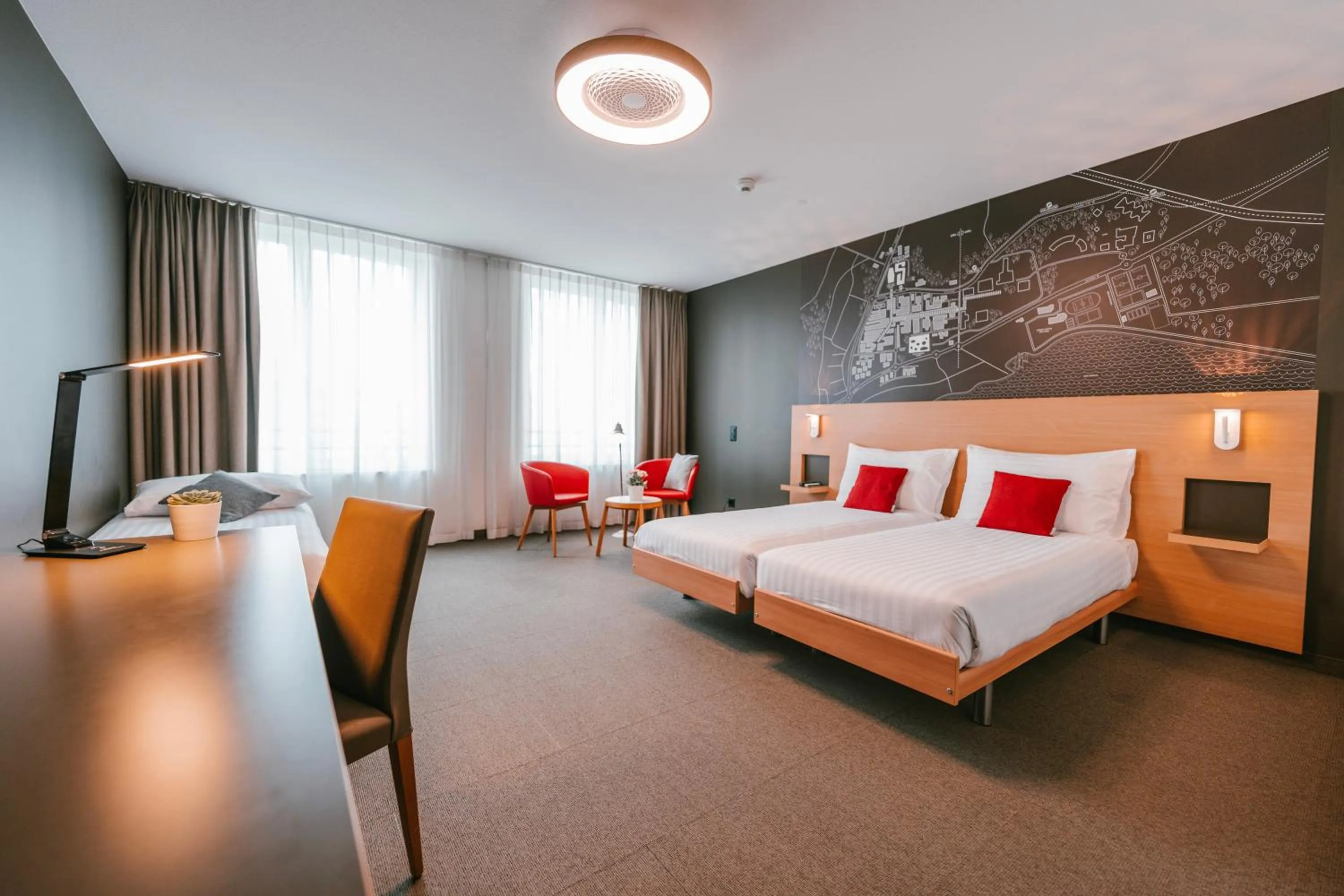 Bed in SwissTech Hotel