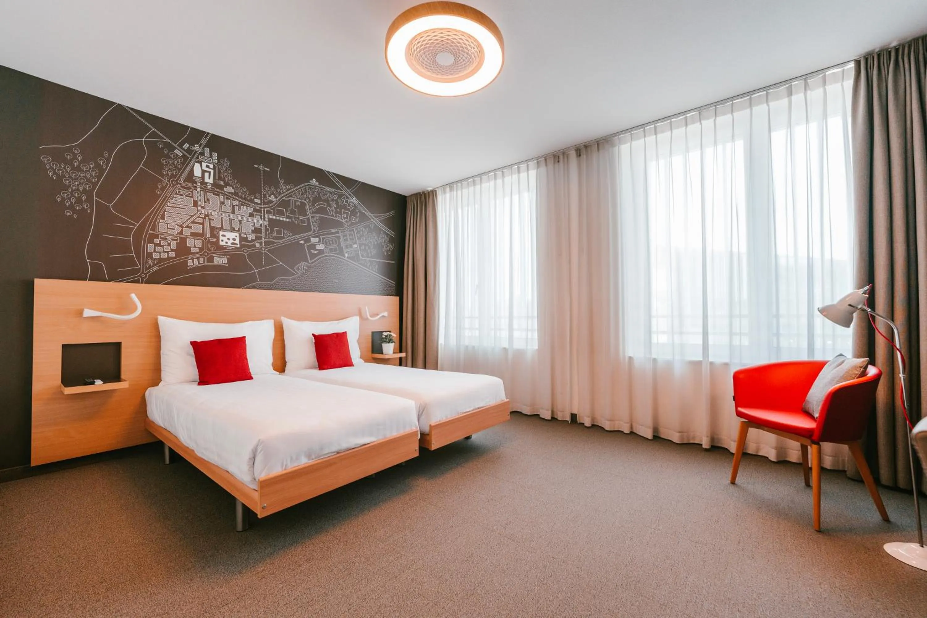 Bed in SwissTech Hotel