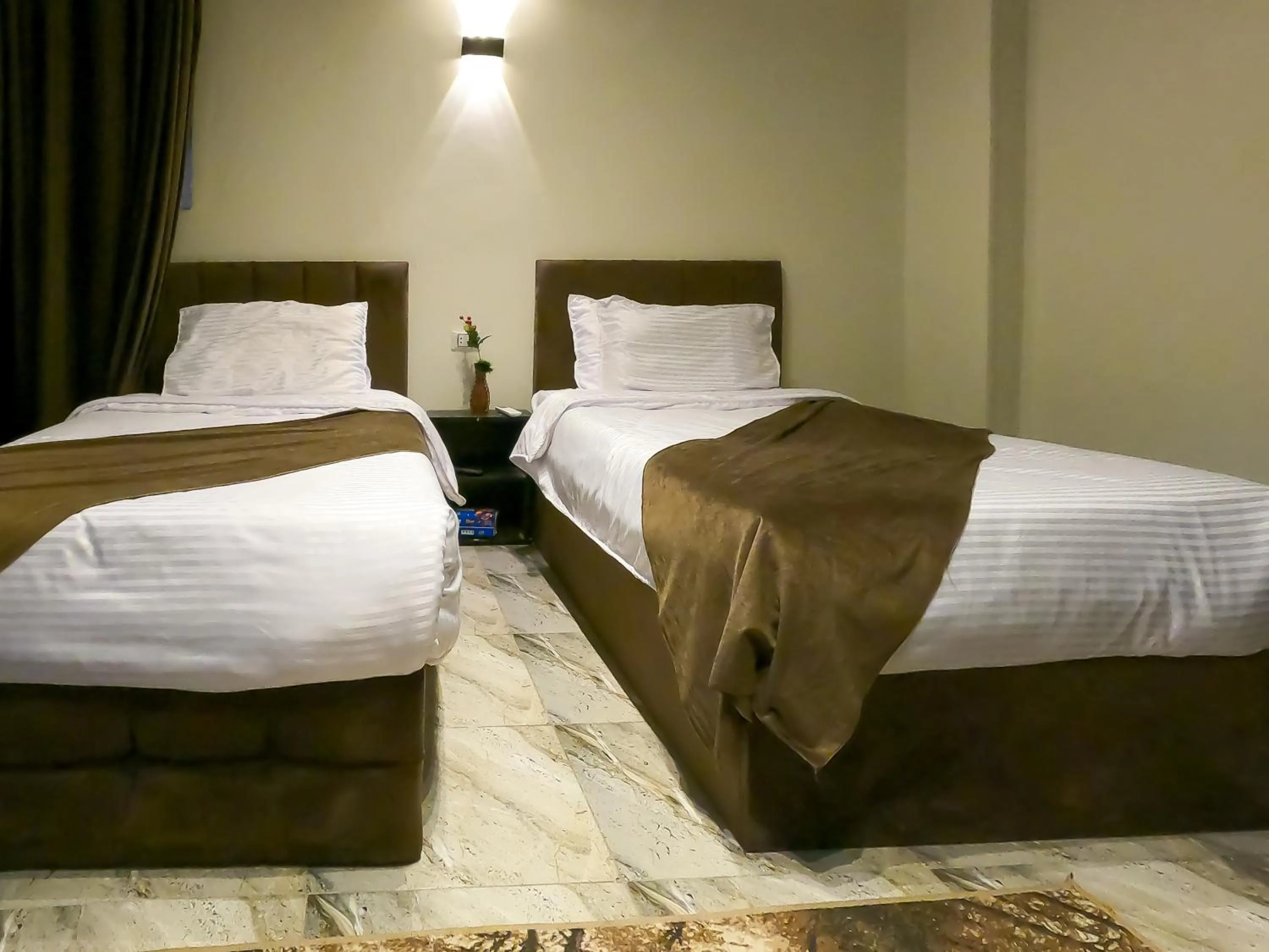 Bed in Happy View Inn