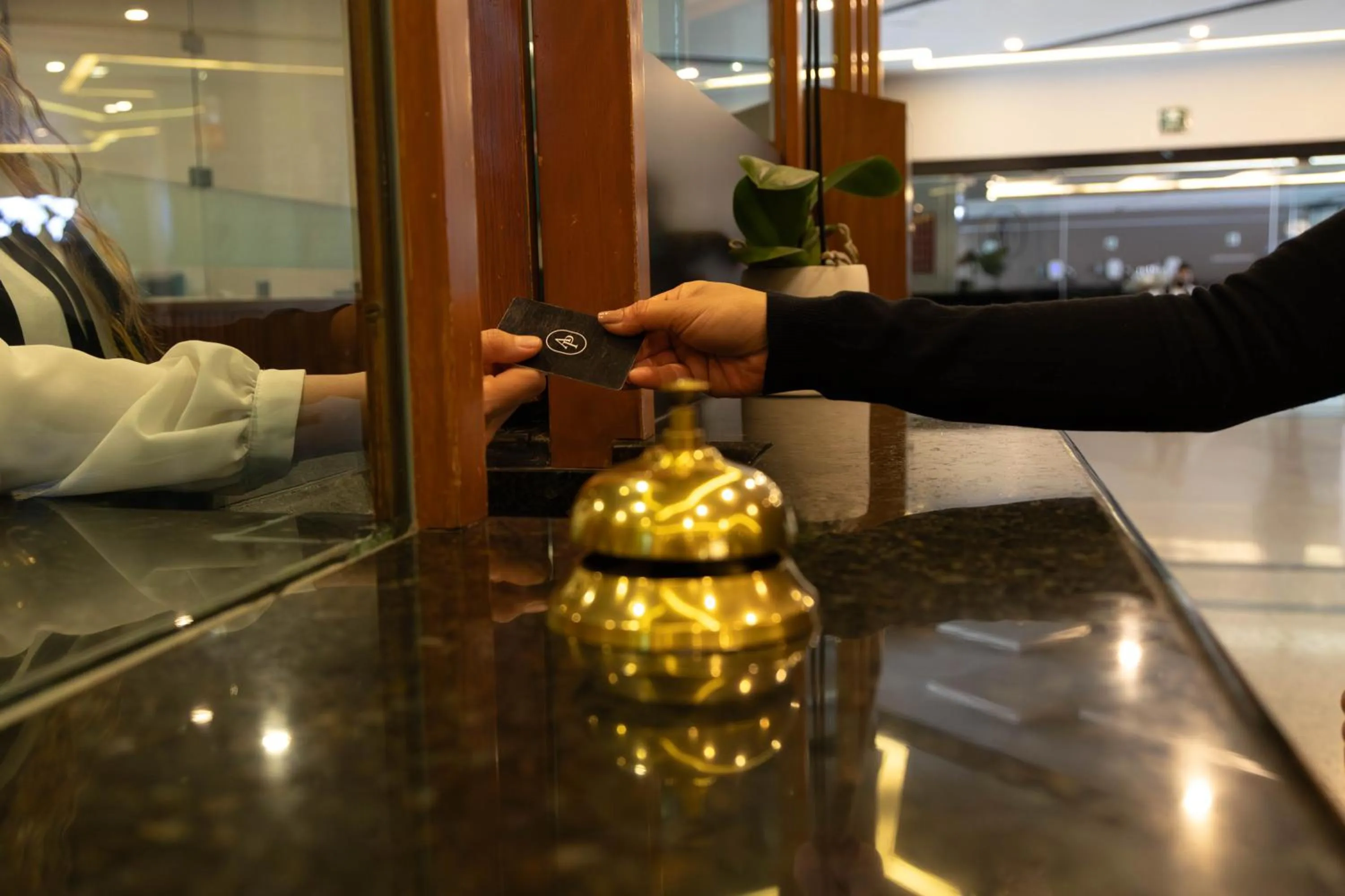 Lobby or reception in Hotel Abastos Plaza