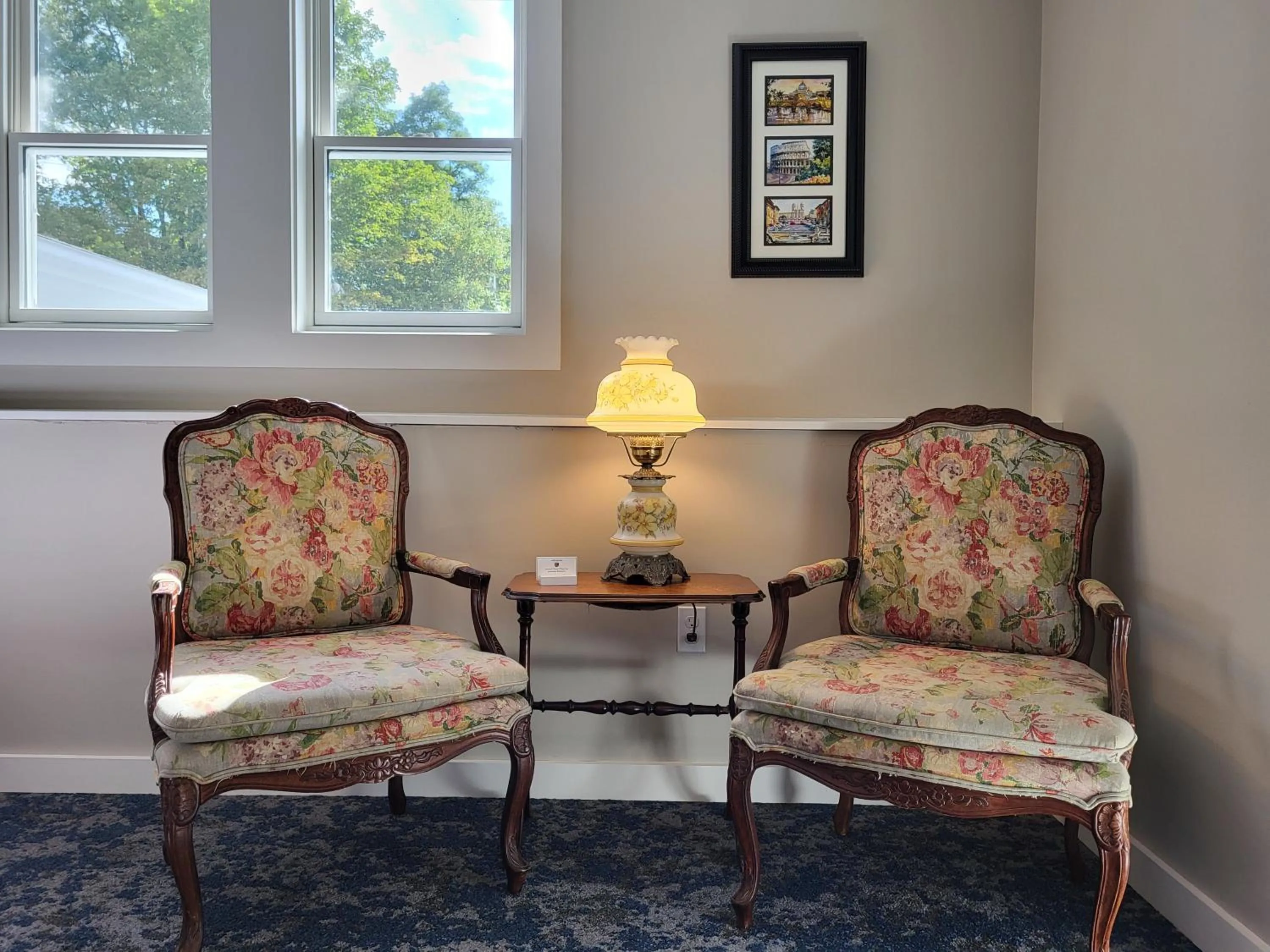 Seating area in The Stowe Village Inn