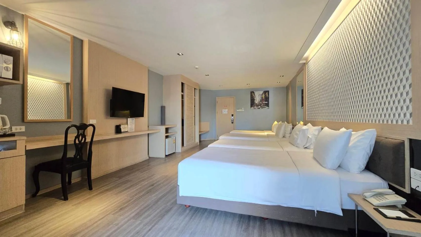 Bed in Three Sukhumvit Hotel - SHA Plus Certified