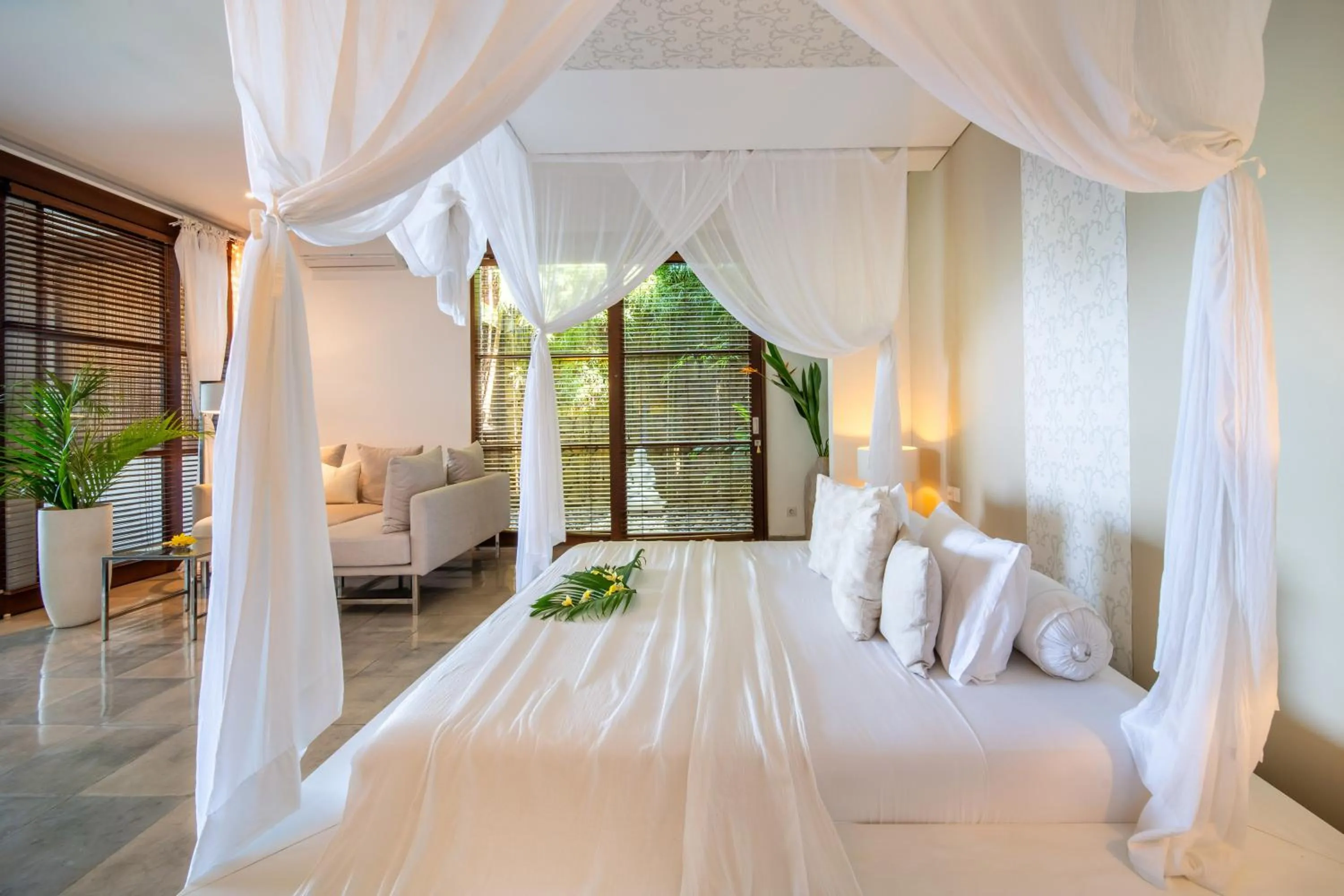 Bed in Shunyata Villas Bali